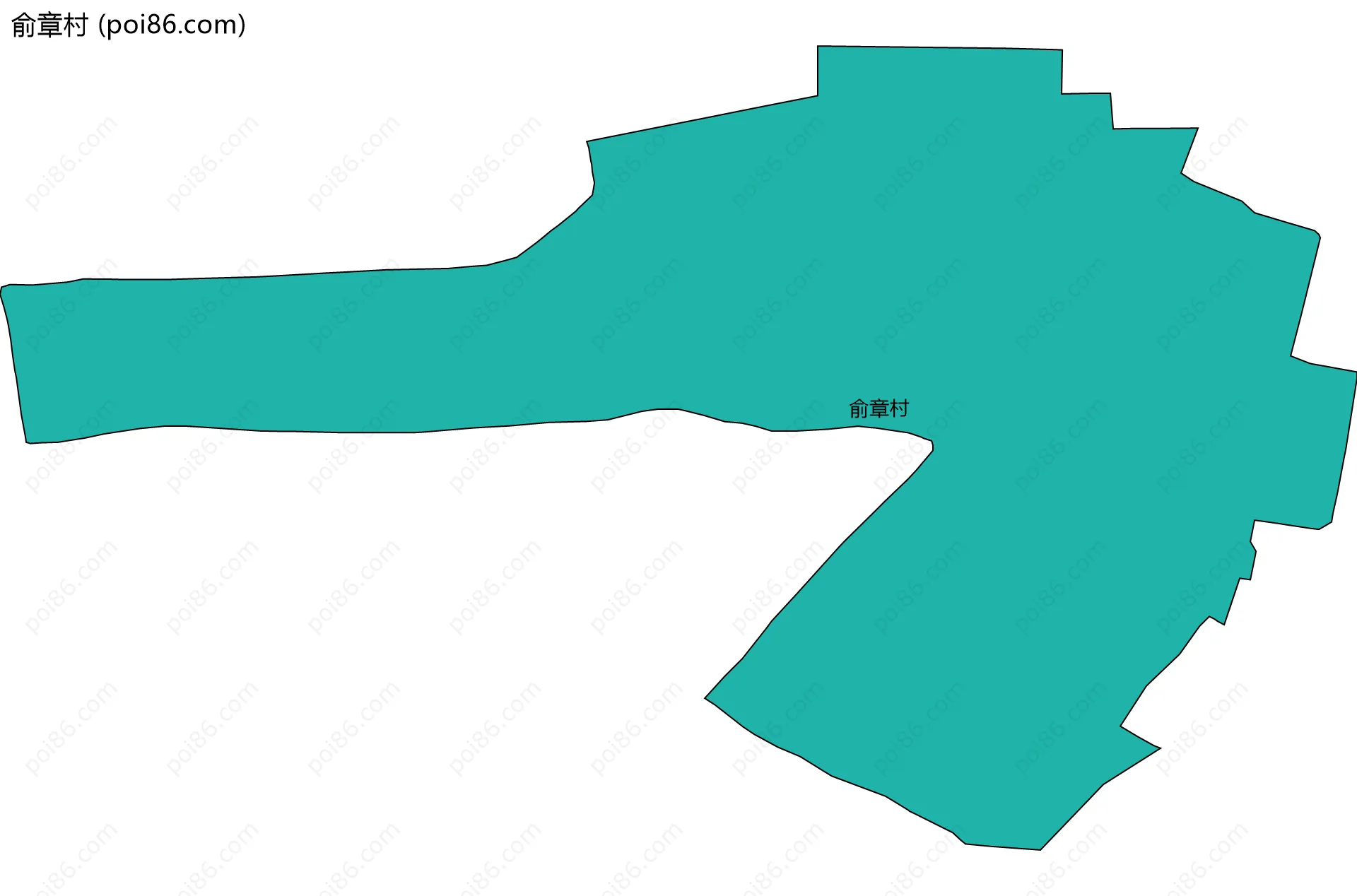 俞章村边界地图