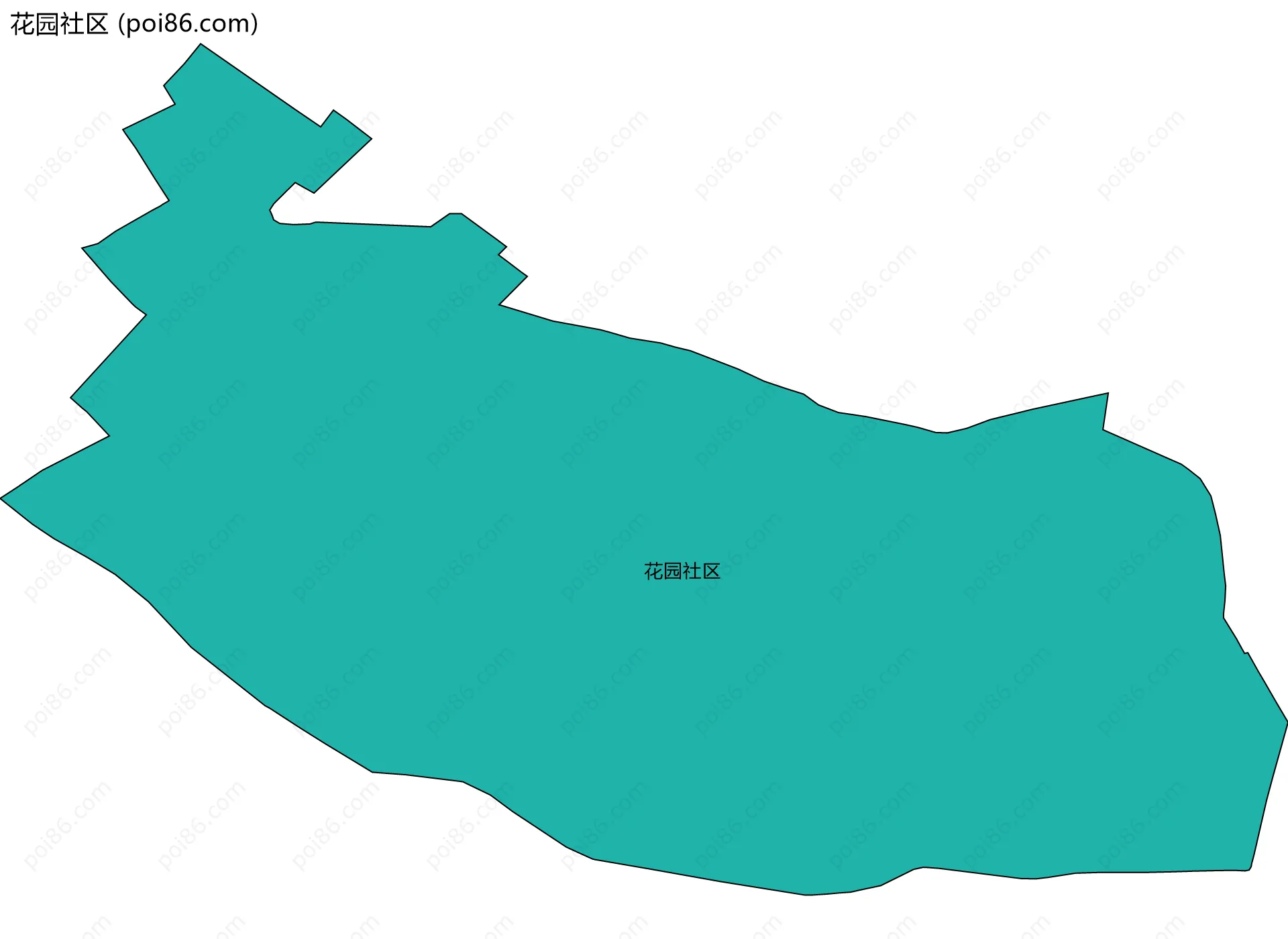 花园社区边界地图