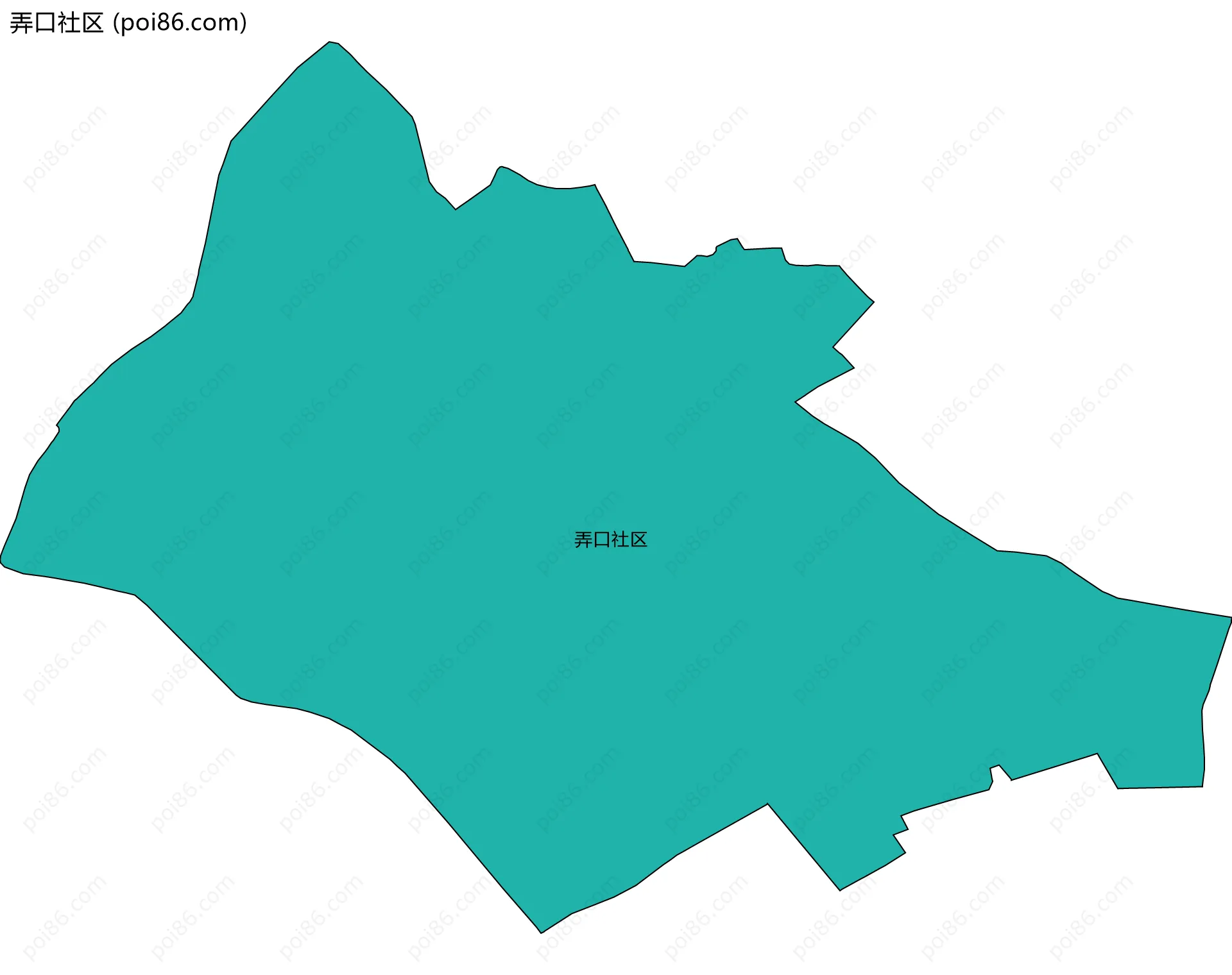 弄口社区边界地图
