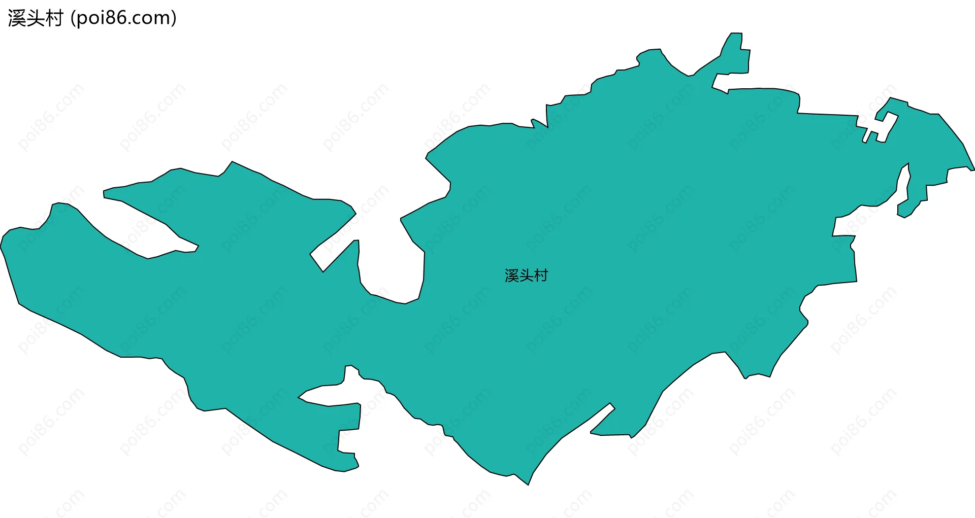 溪头村边界地图