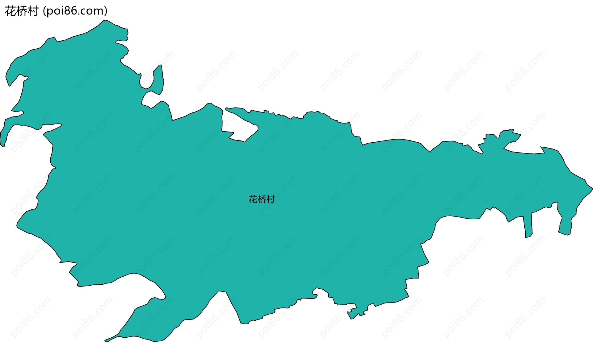 花桥村边界地图
