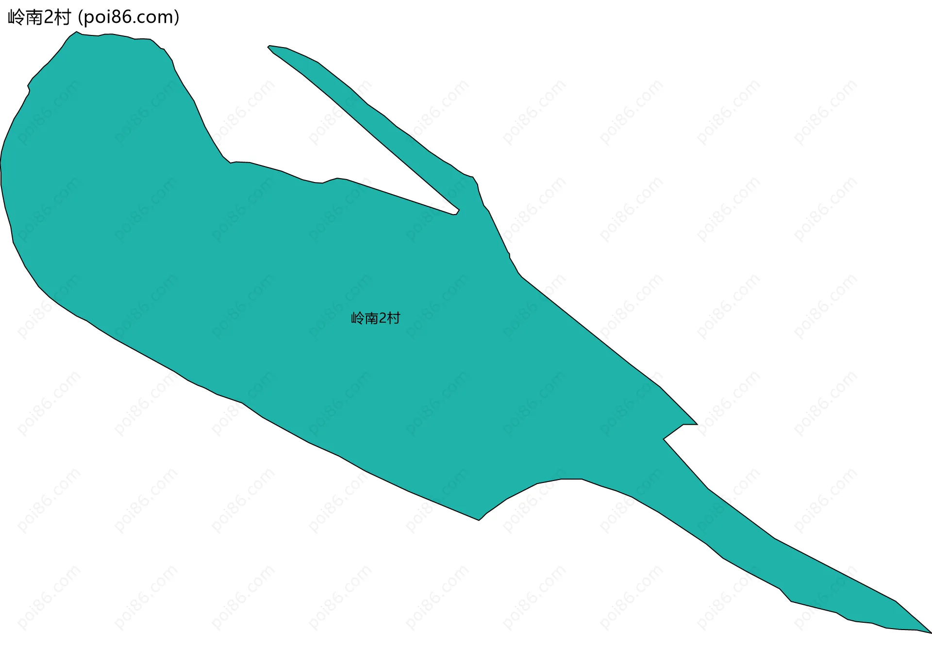 岭南2村边界地图