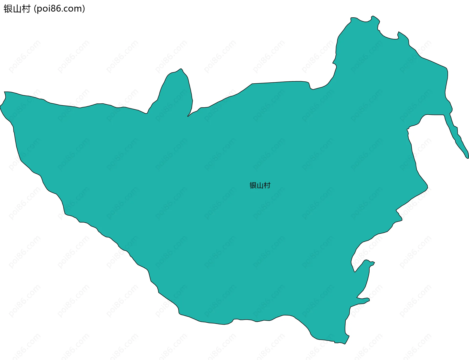 银山村边界地图