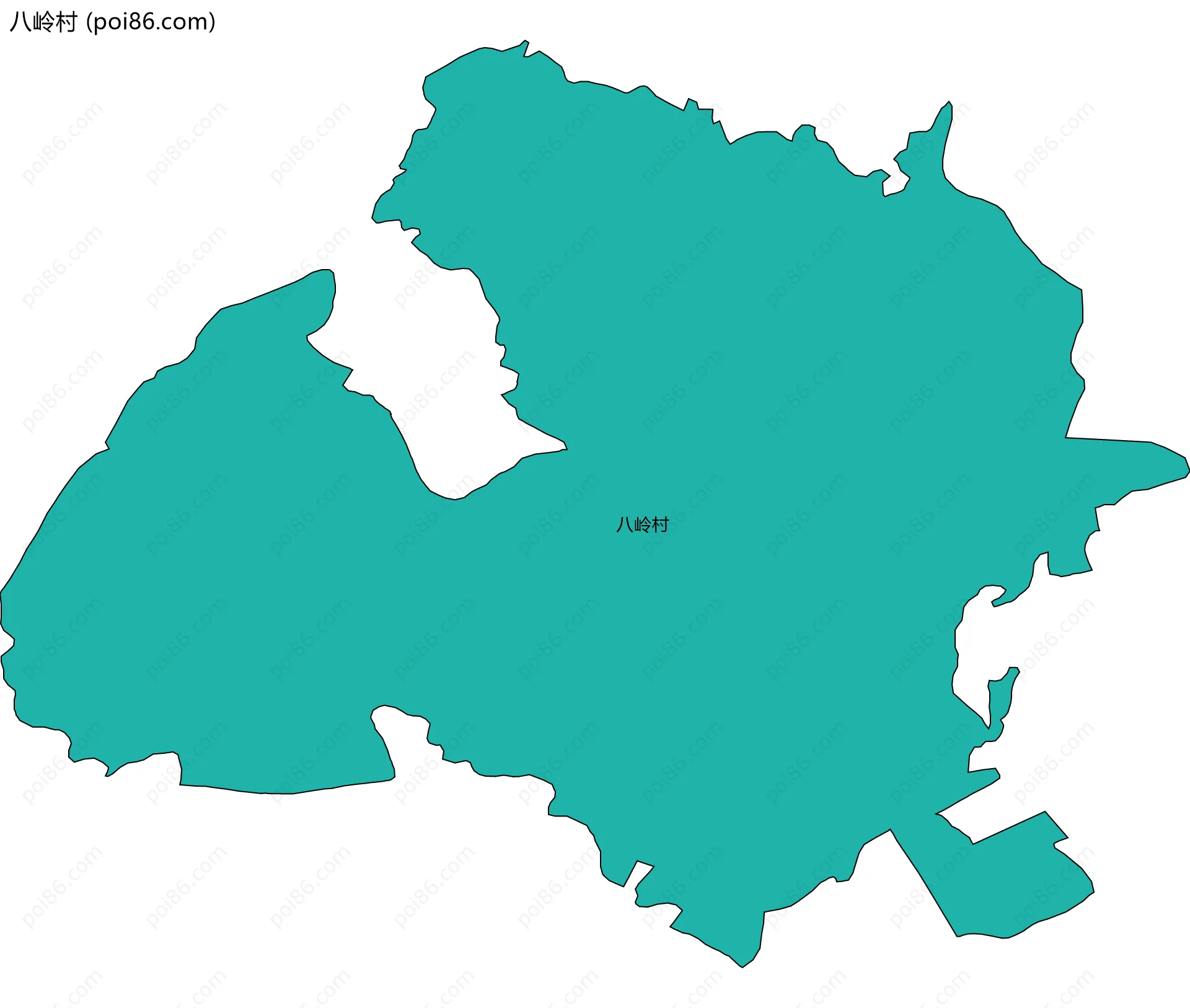 八岭村边界地图