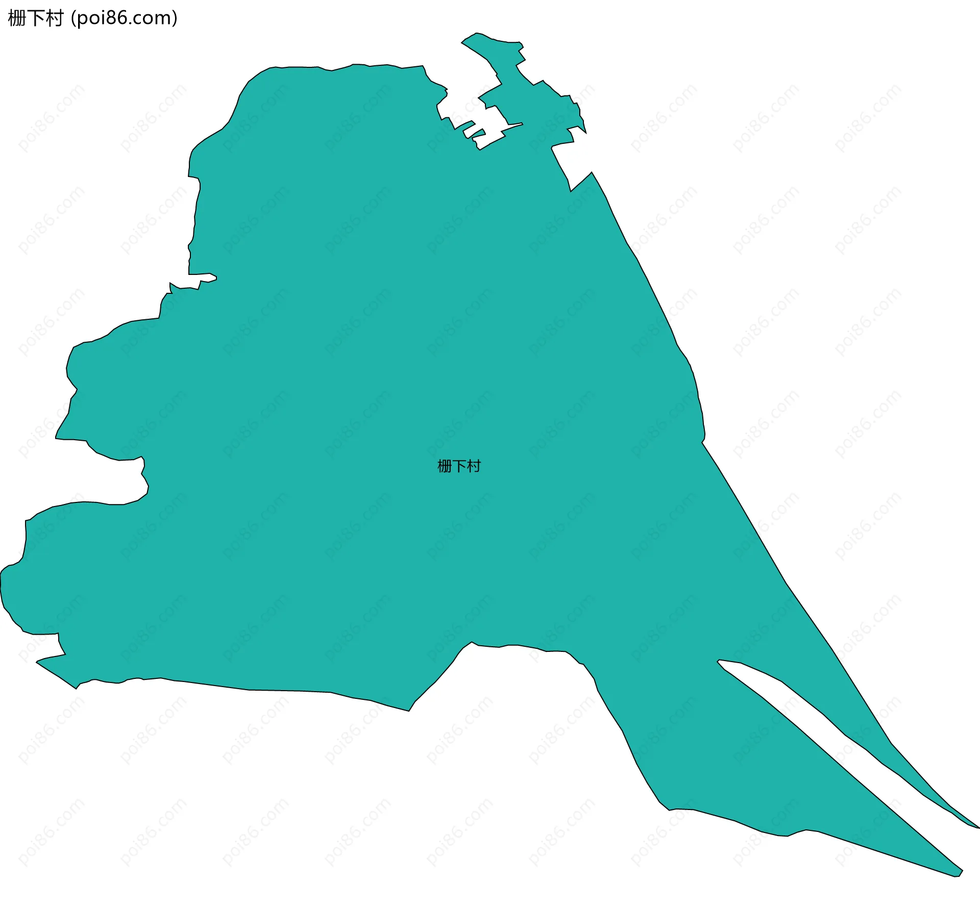 栅下村边界地图