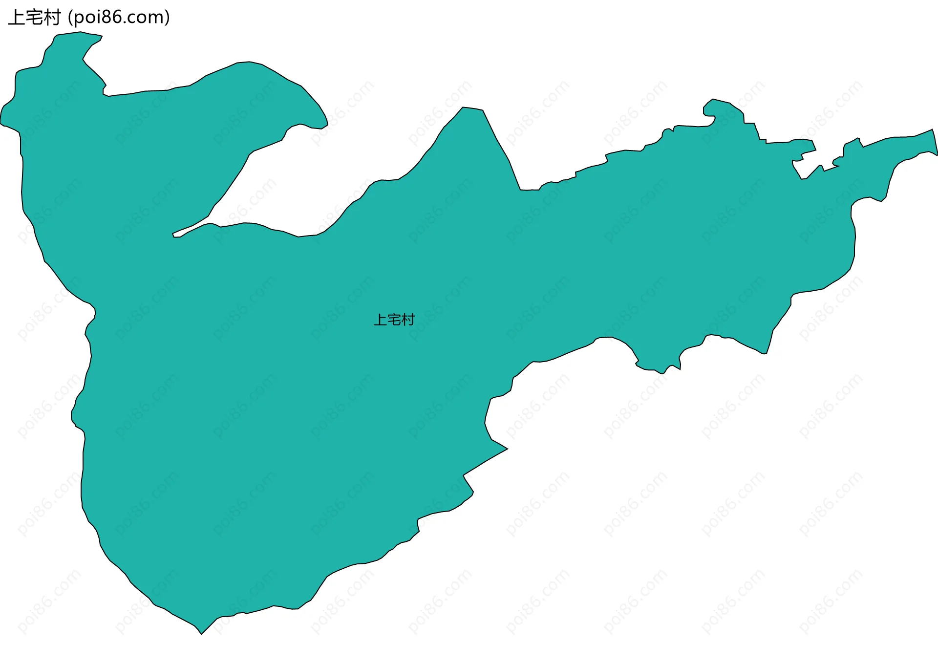 上宅村边界地图