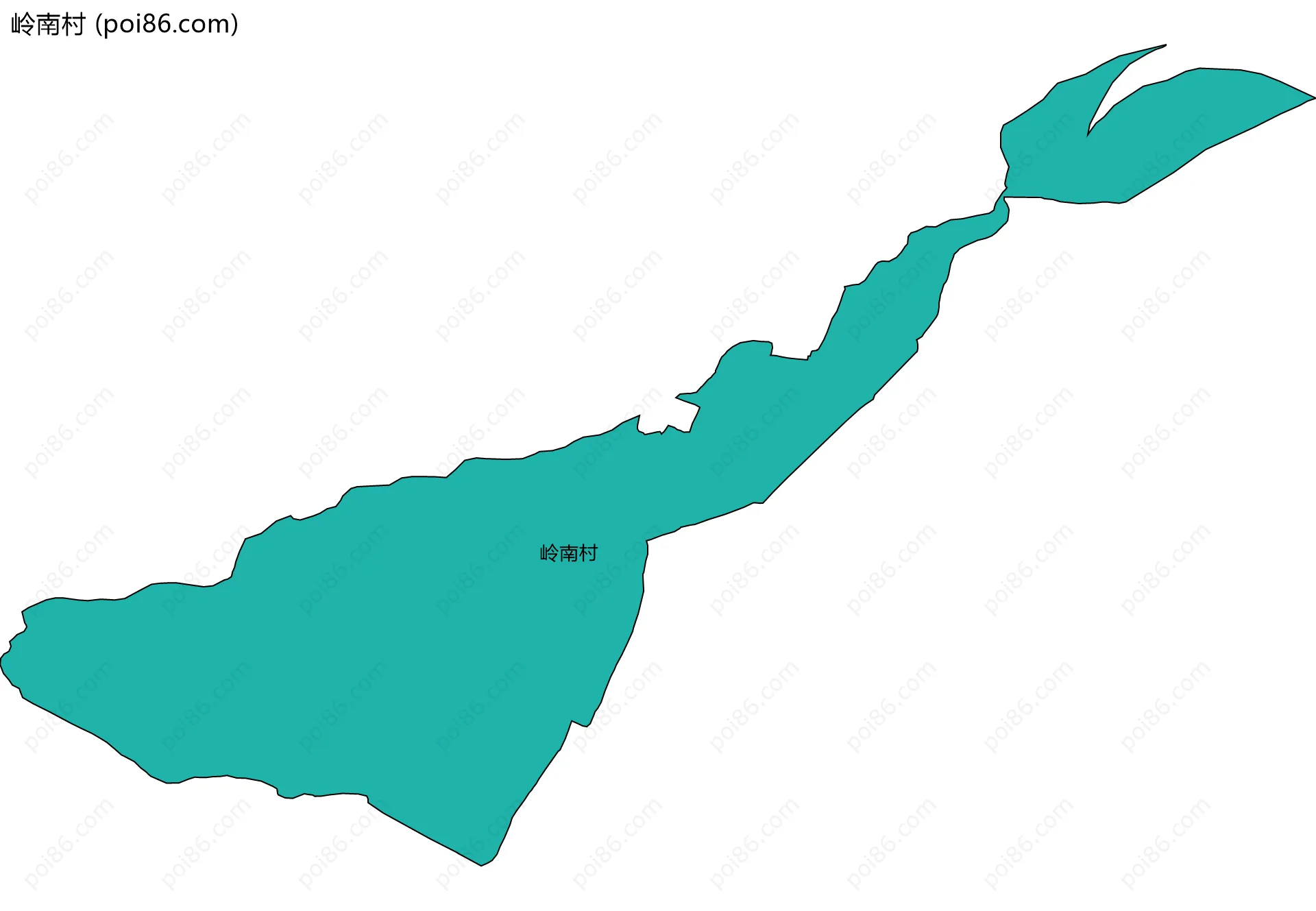岭南村边界地图