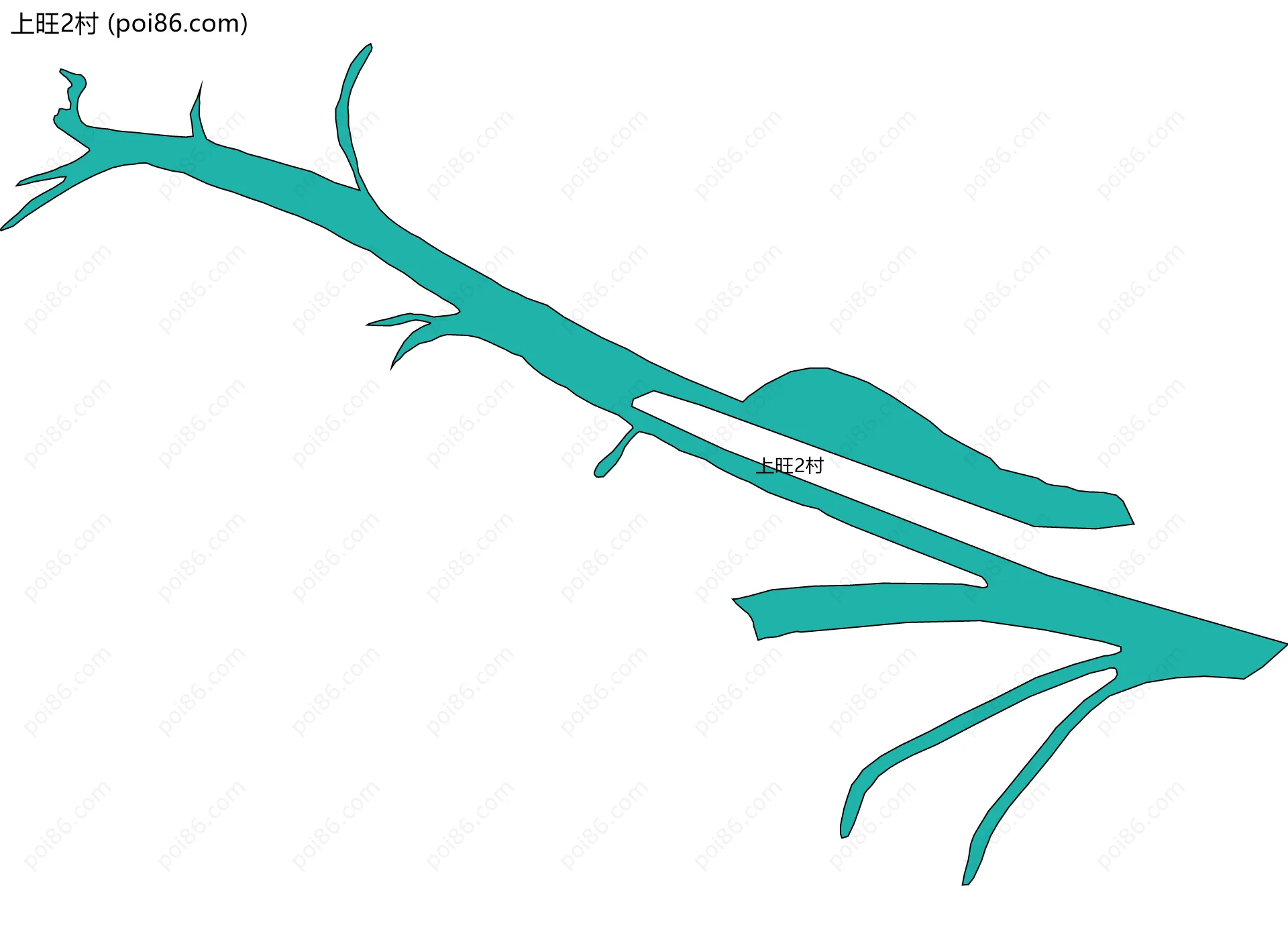上旺2村边界地图