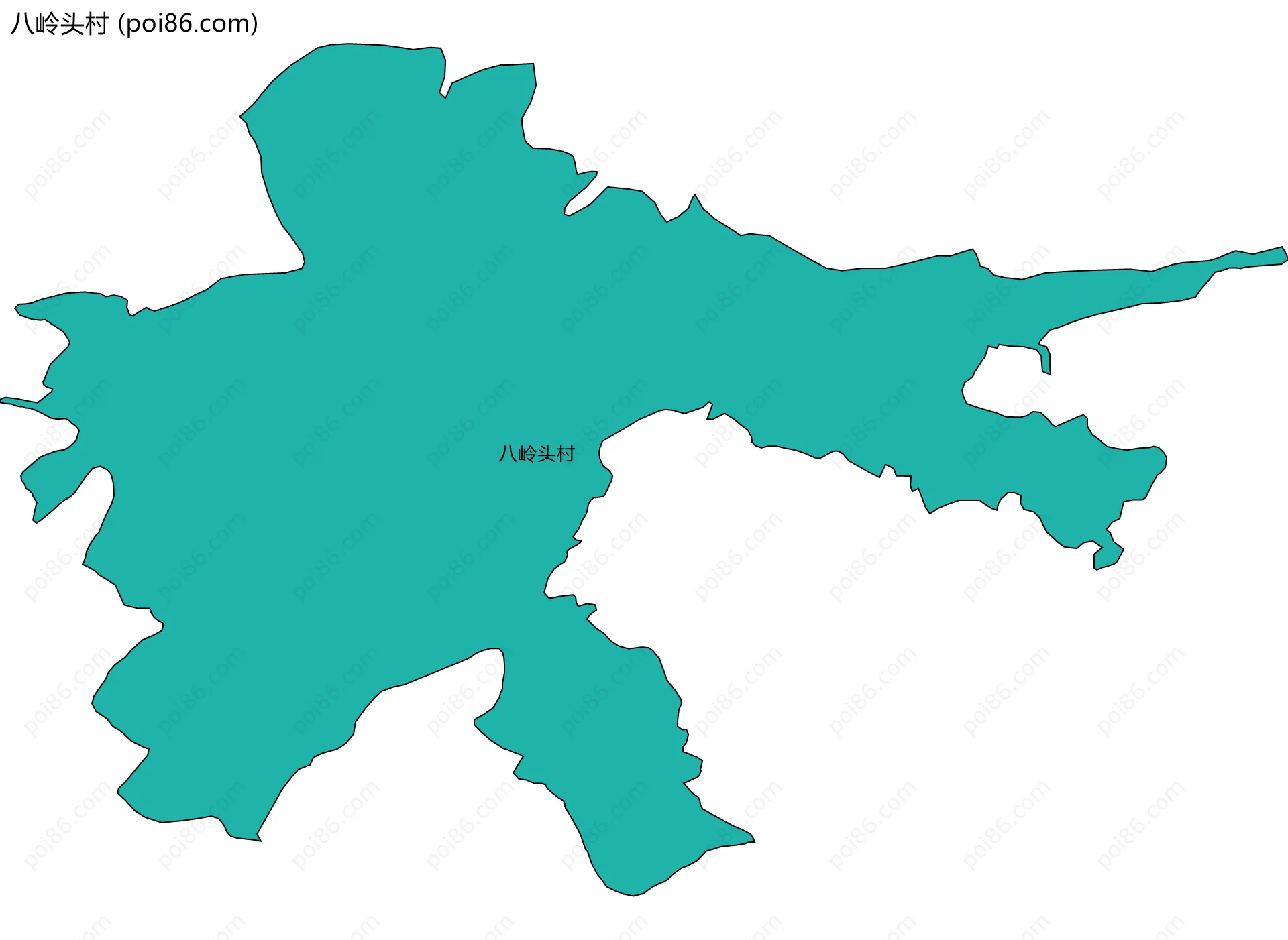 八岭头村边界地图