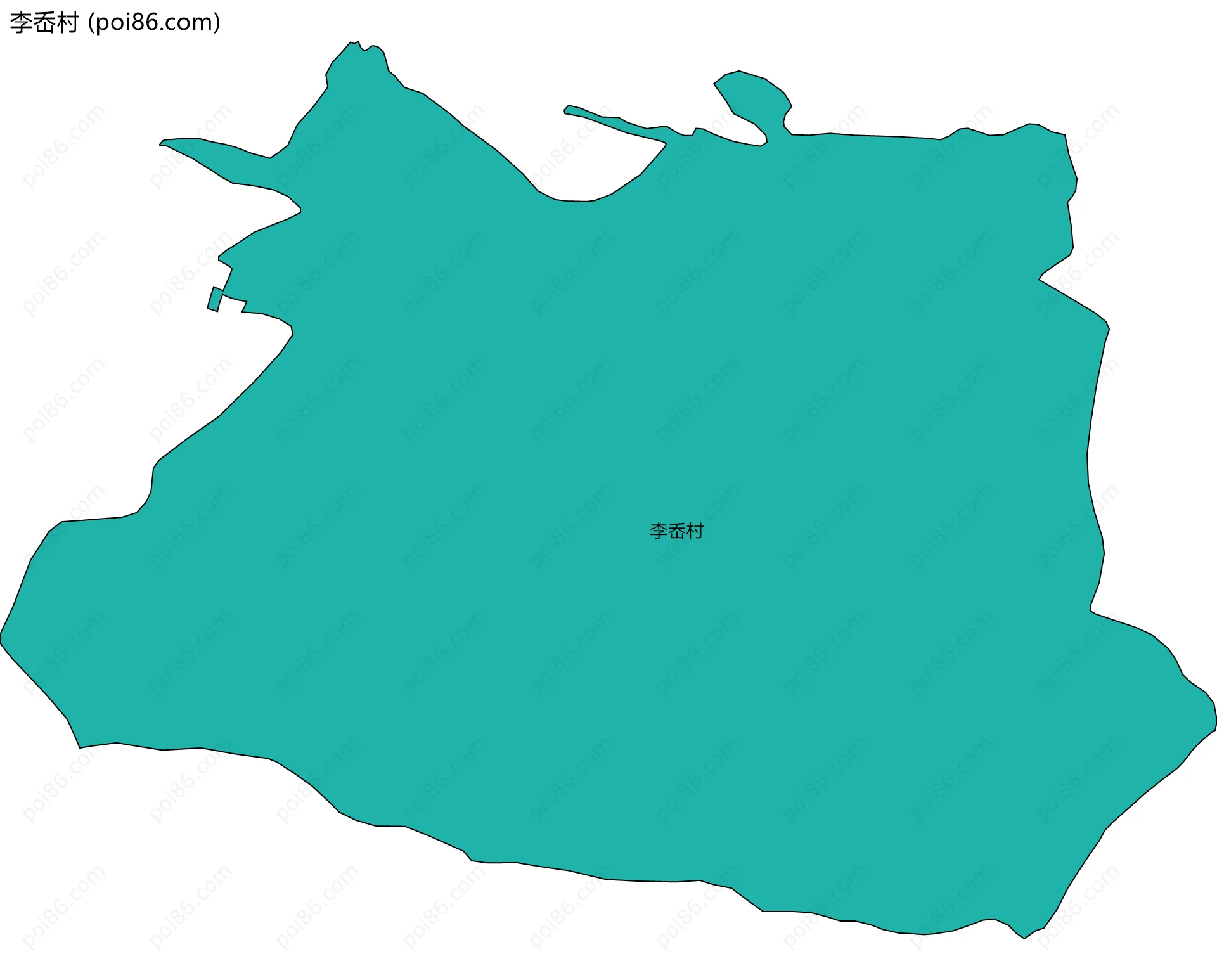 李岙村边界地图