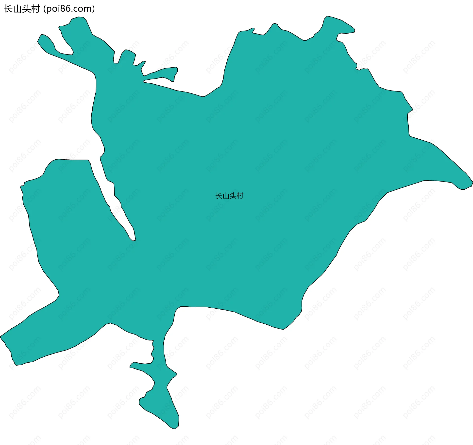 长山头村边界地图