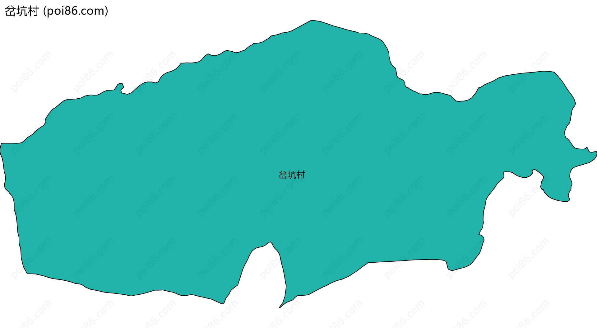 岔坑村边界地图