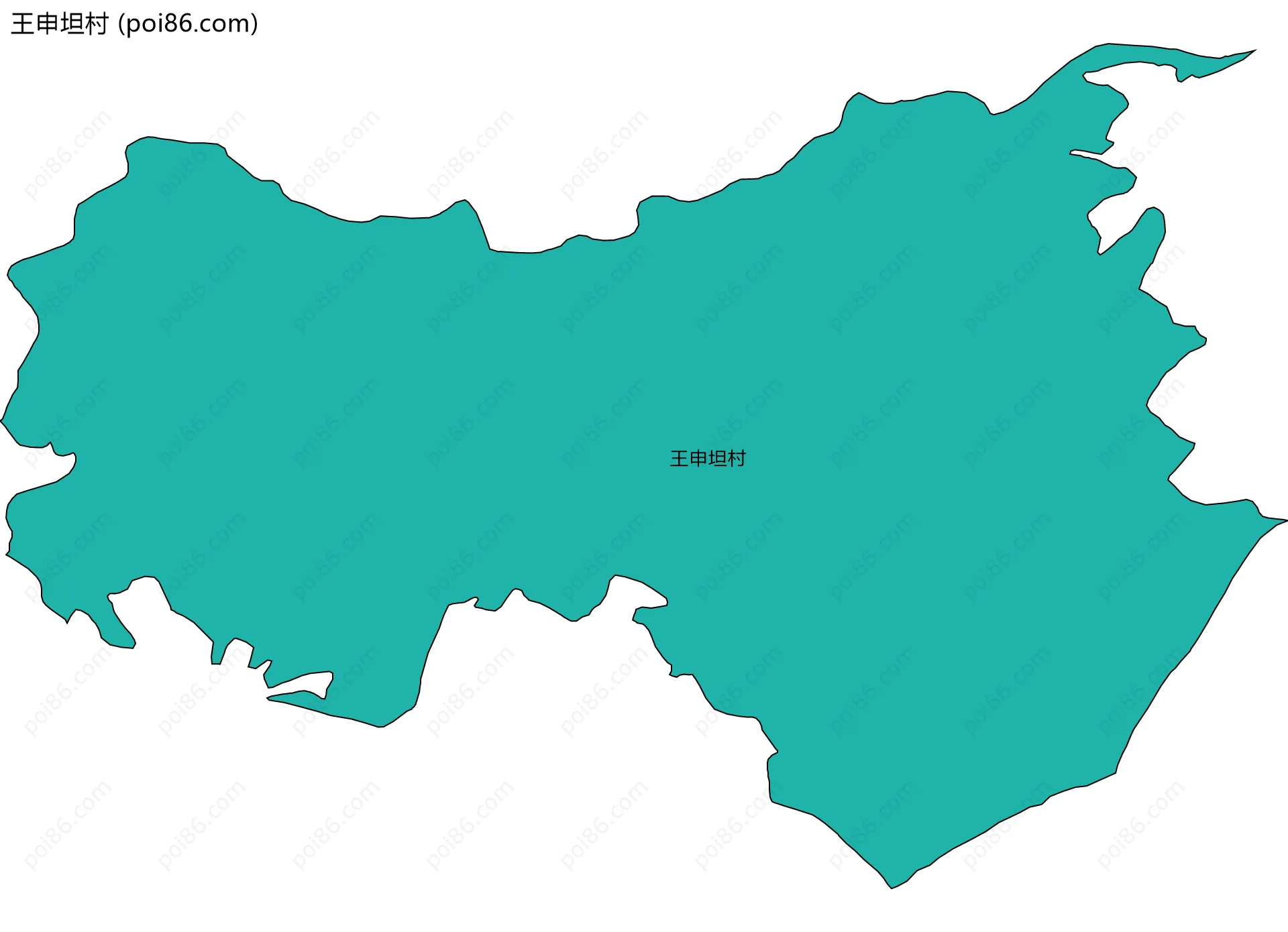 王申坦村边界地图