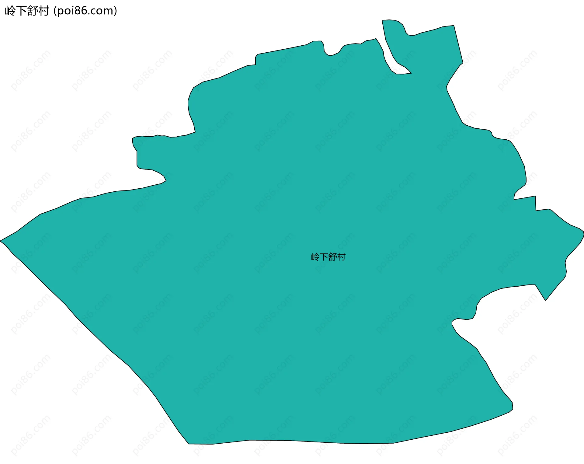 岭下舒村边界地图
