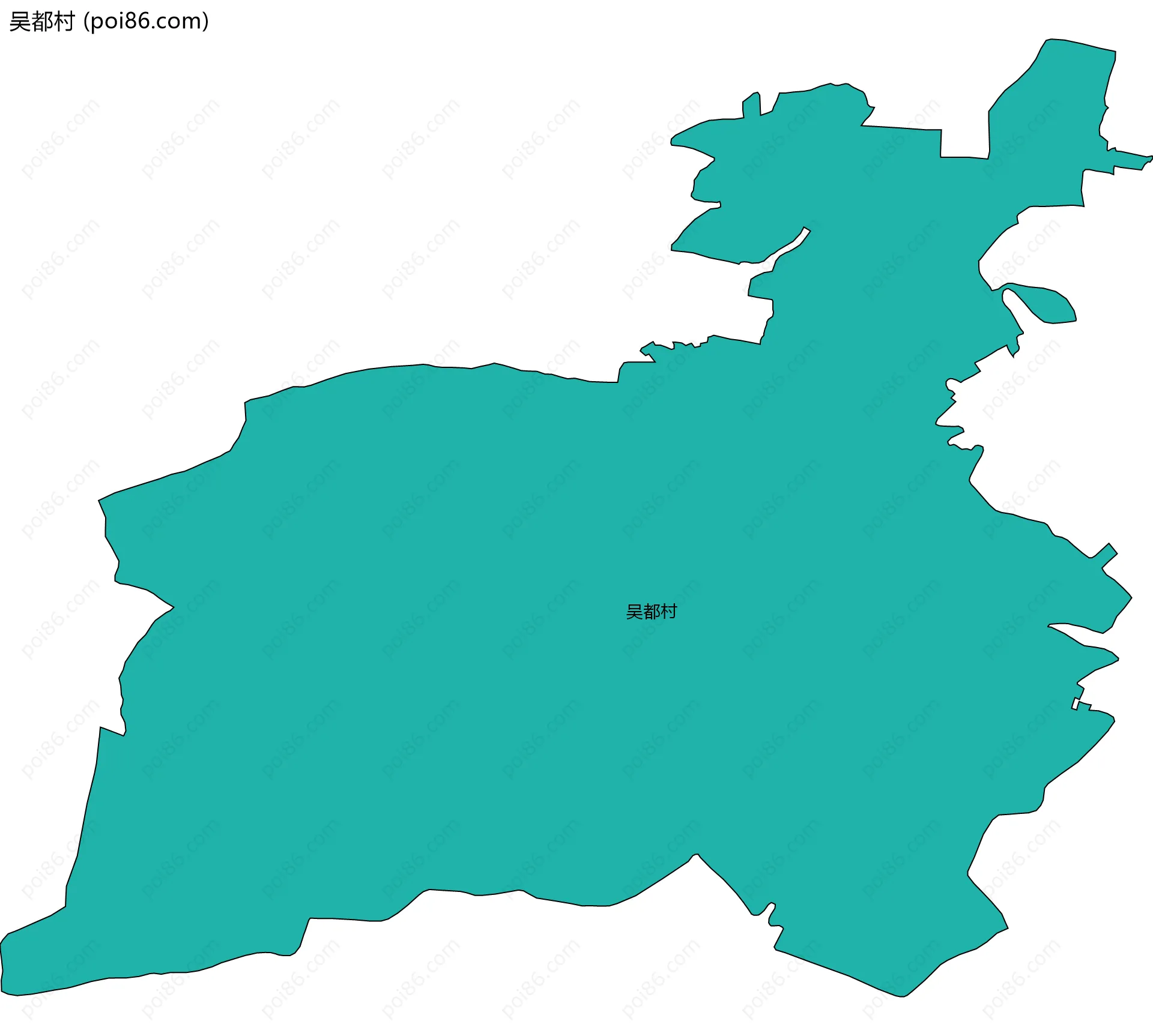 吴都村边界地图
