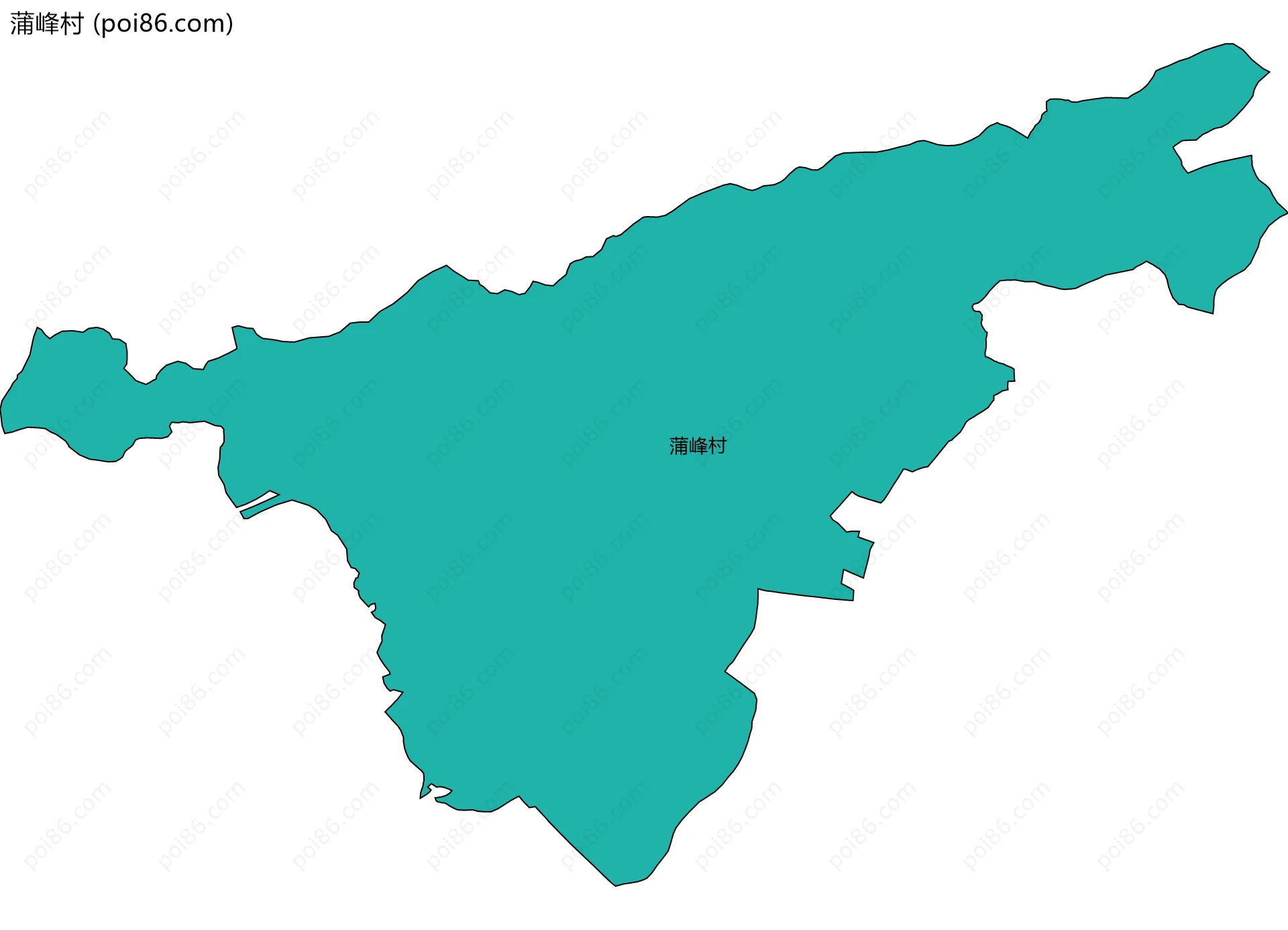 蒲峰村边界地图