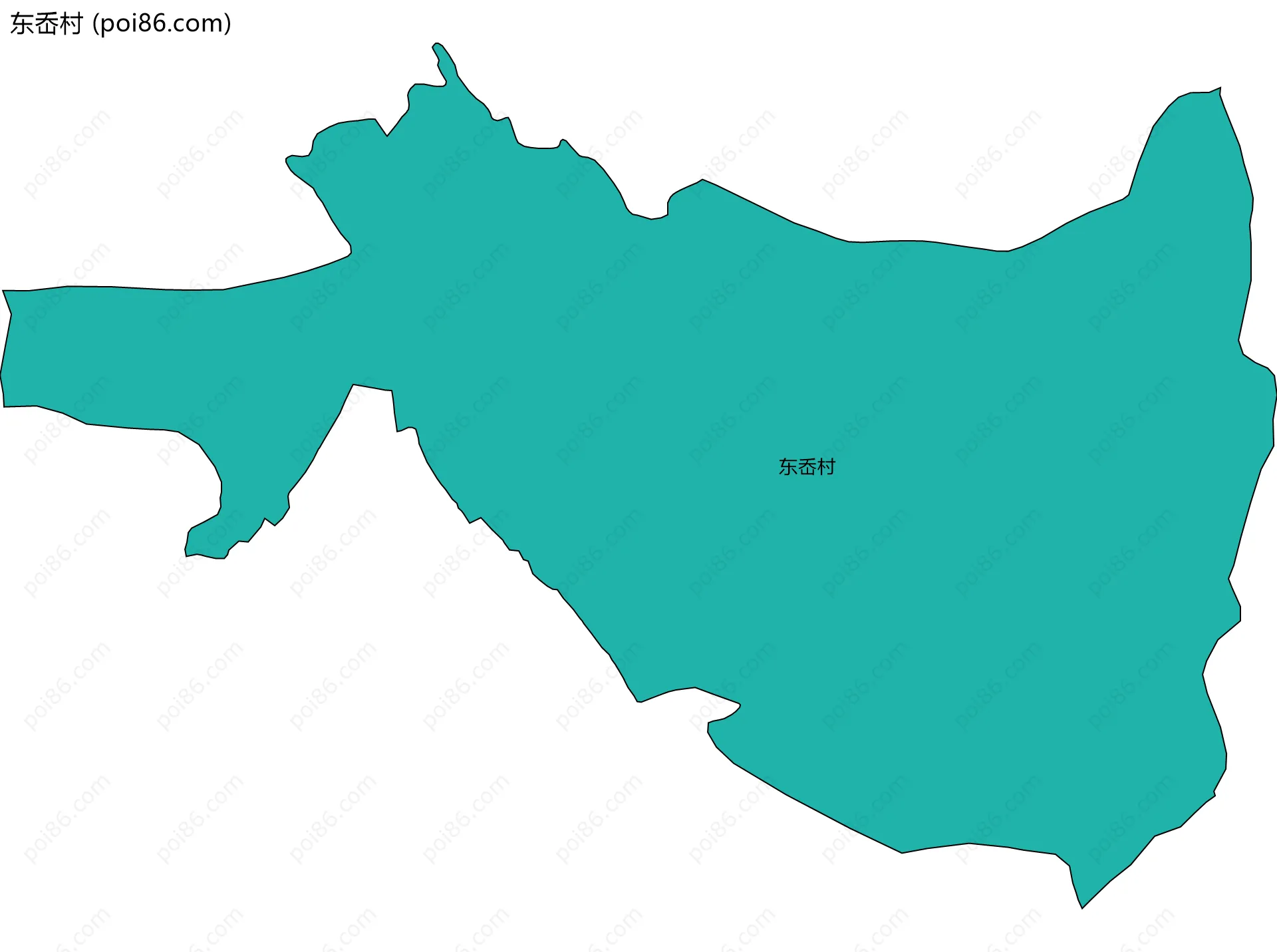 东岙村边界地图
