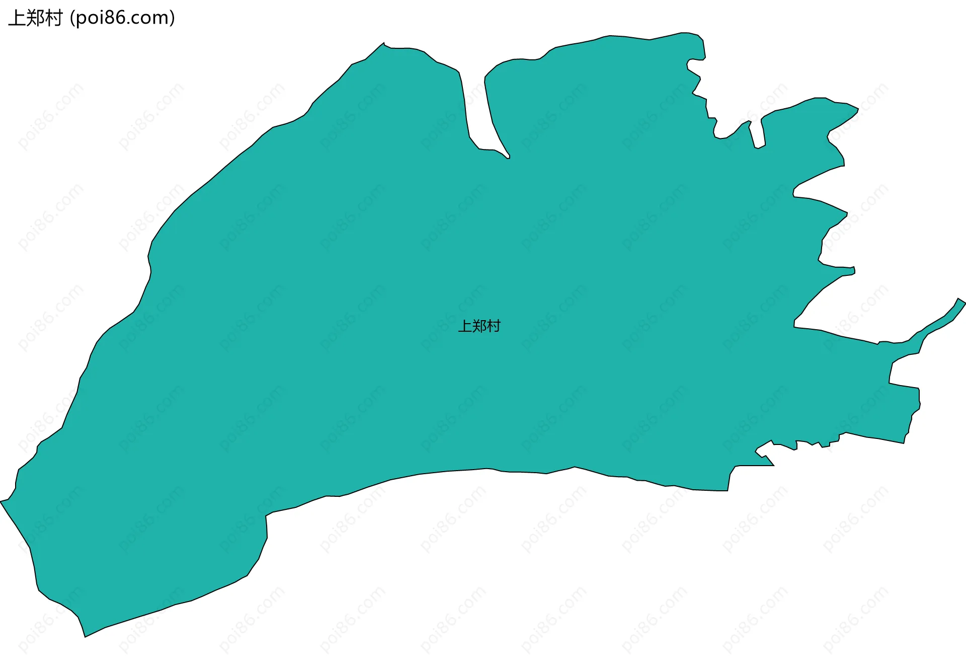上郑村边界地图