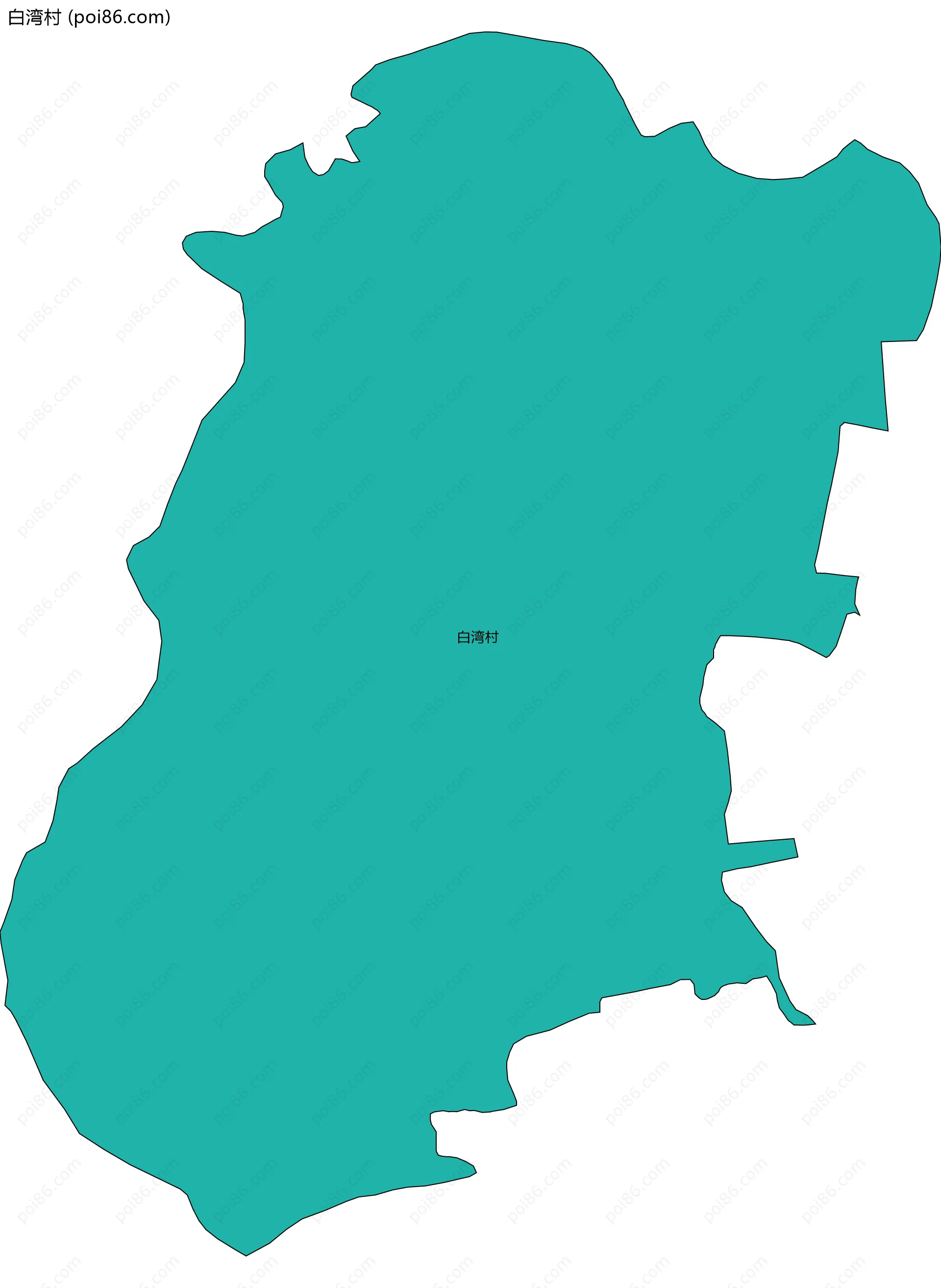 白湾村边界地图