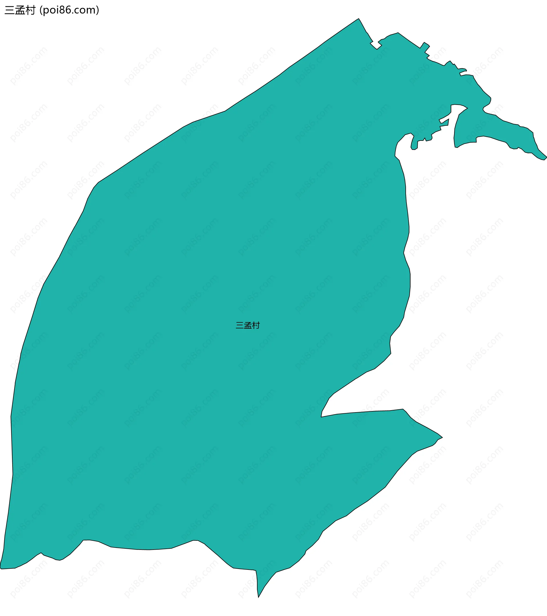 三孟村边界地图