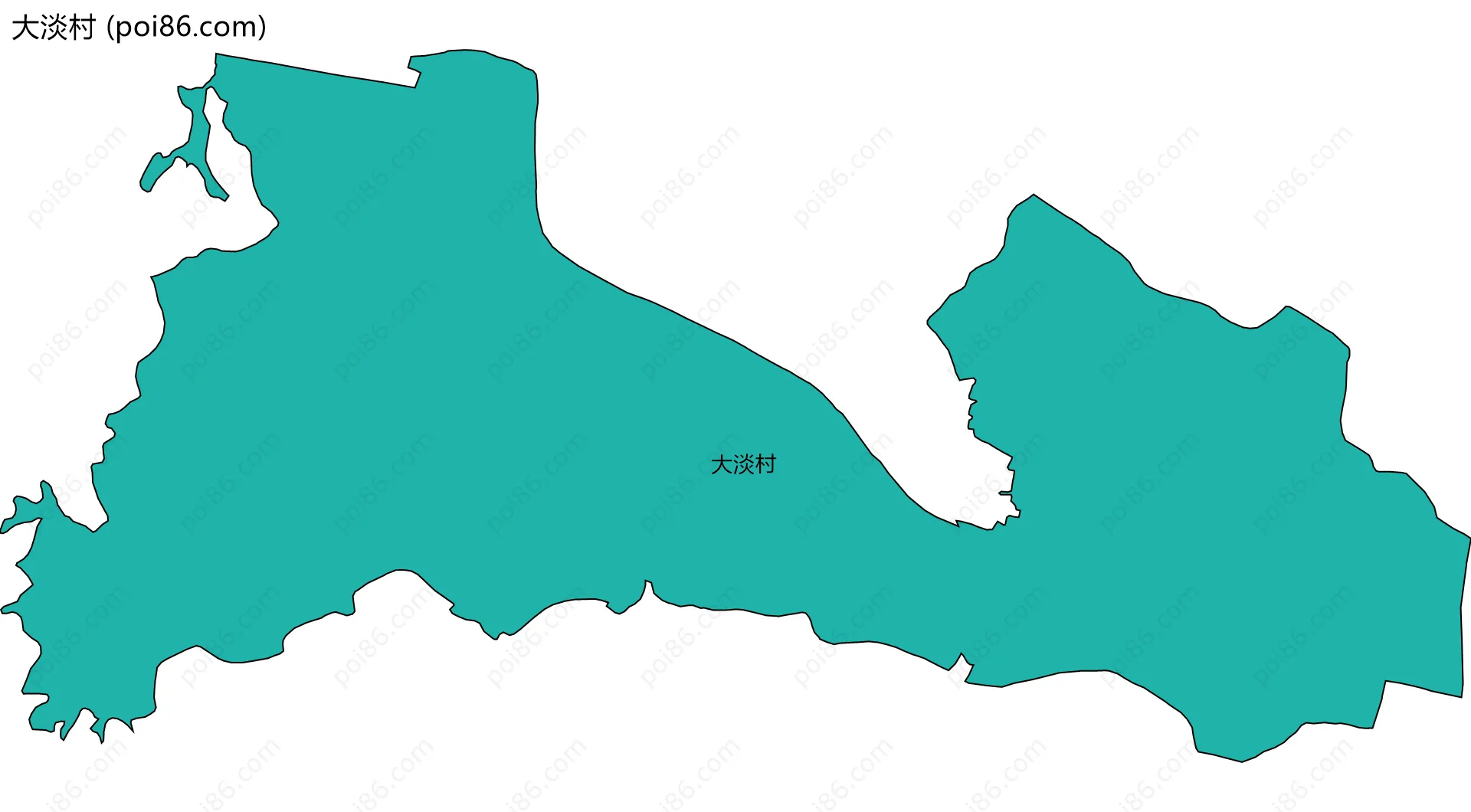 大淡村边界地图