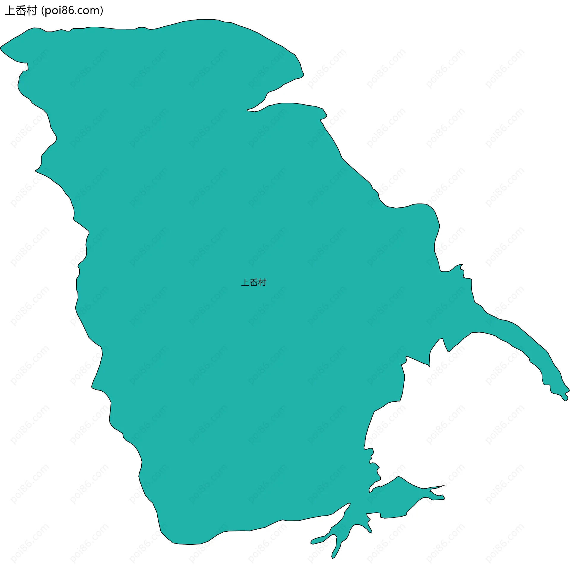 上岙村边界地图