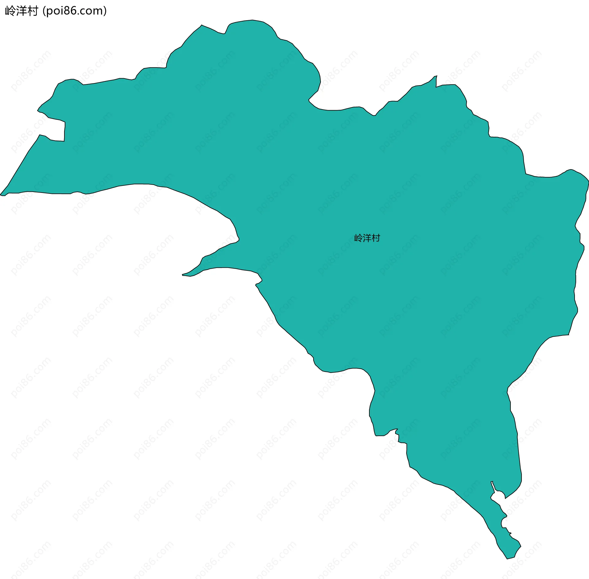 岭洋村边界地图