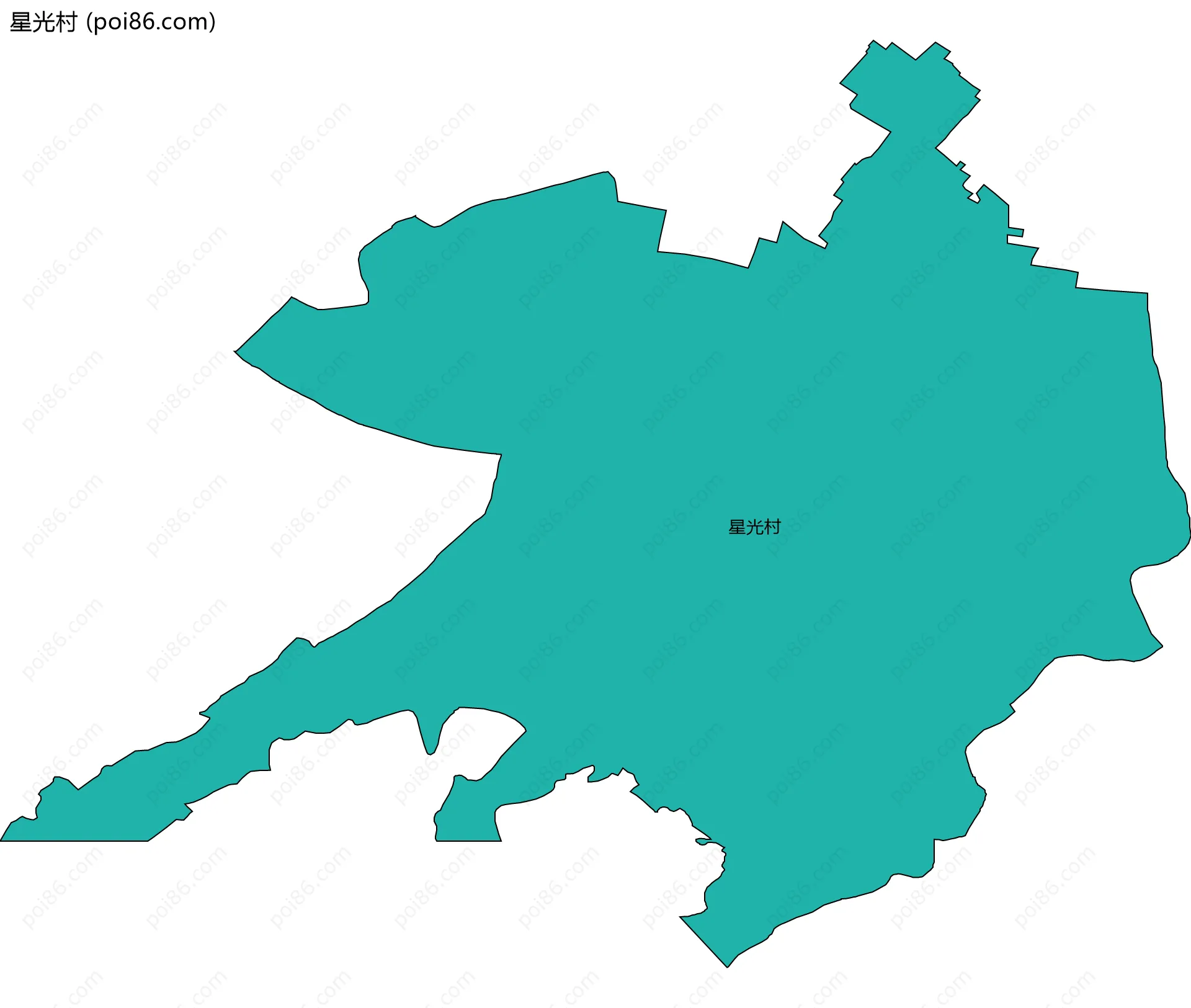 星光村边界地图