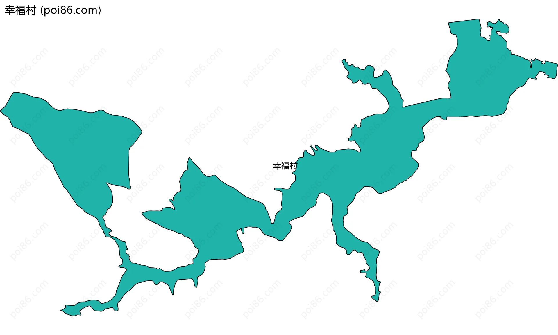 幸福村边界地图