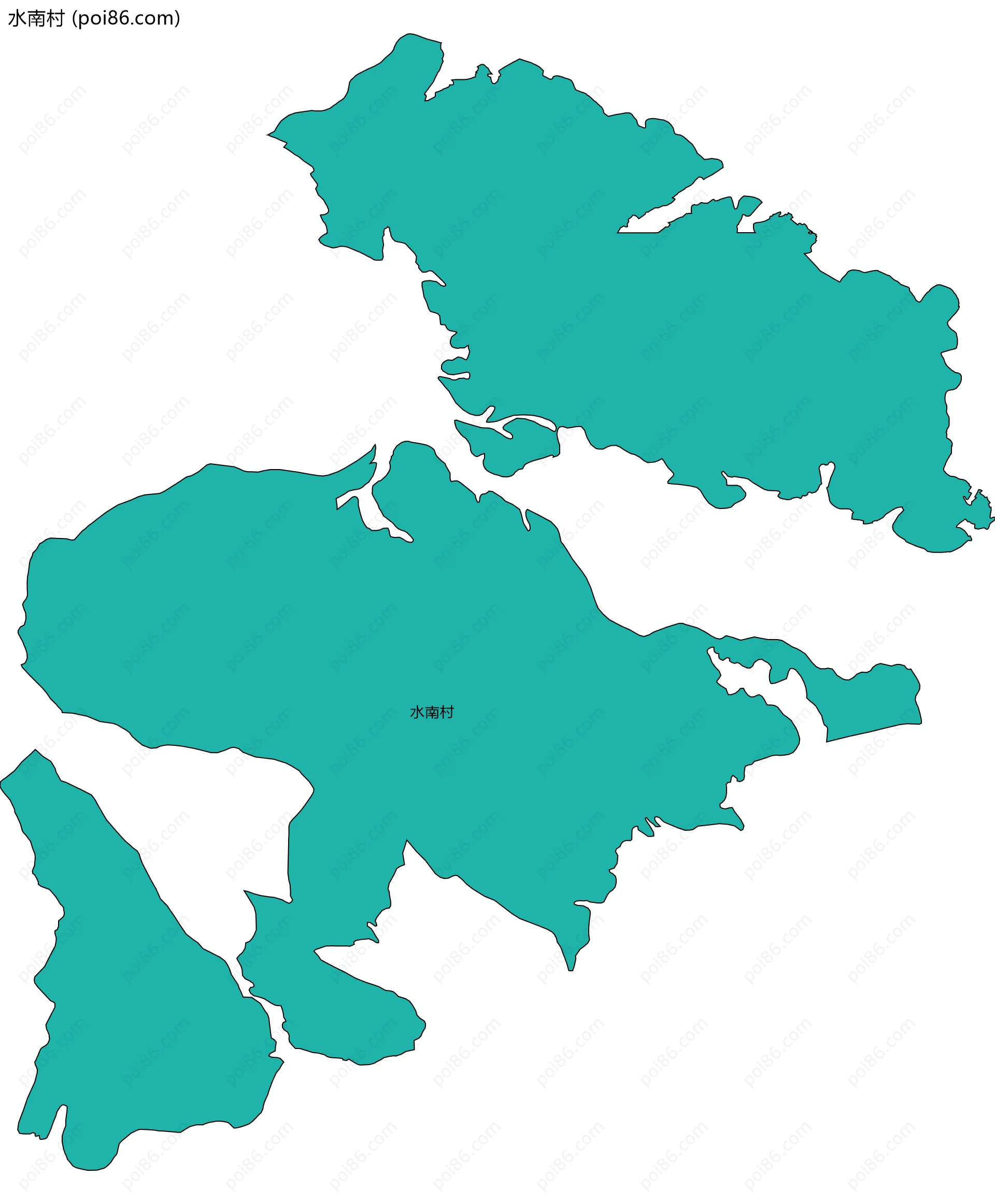 水南村边界地图
