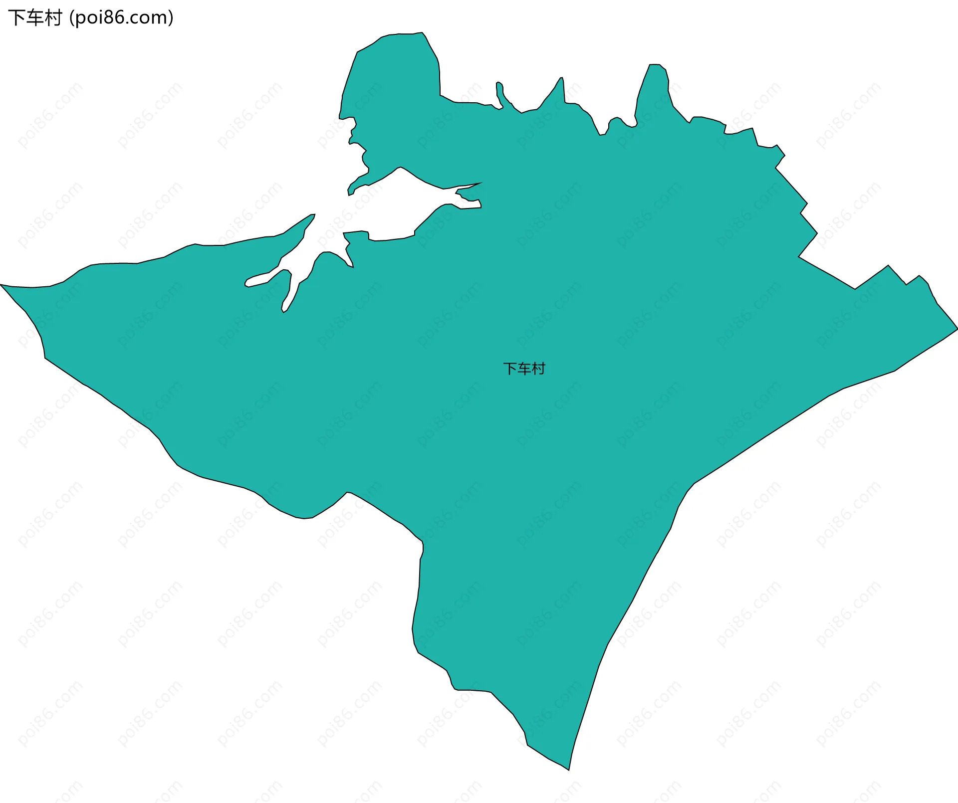 下车村边界地图