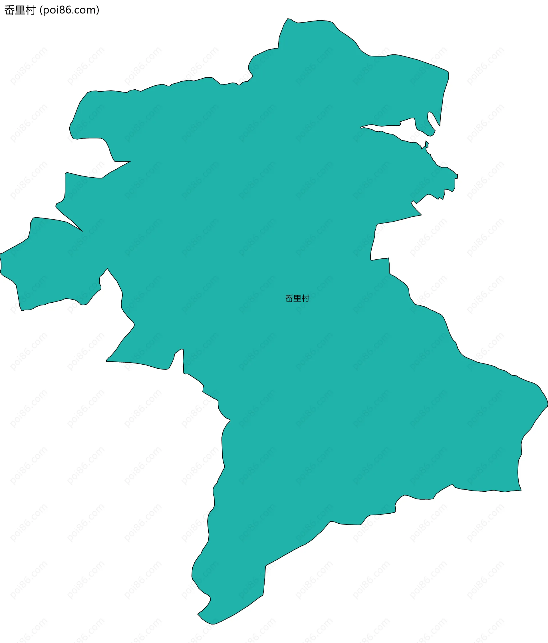 岙里村边界地图