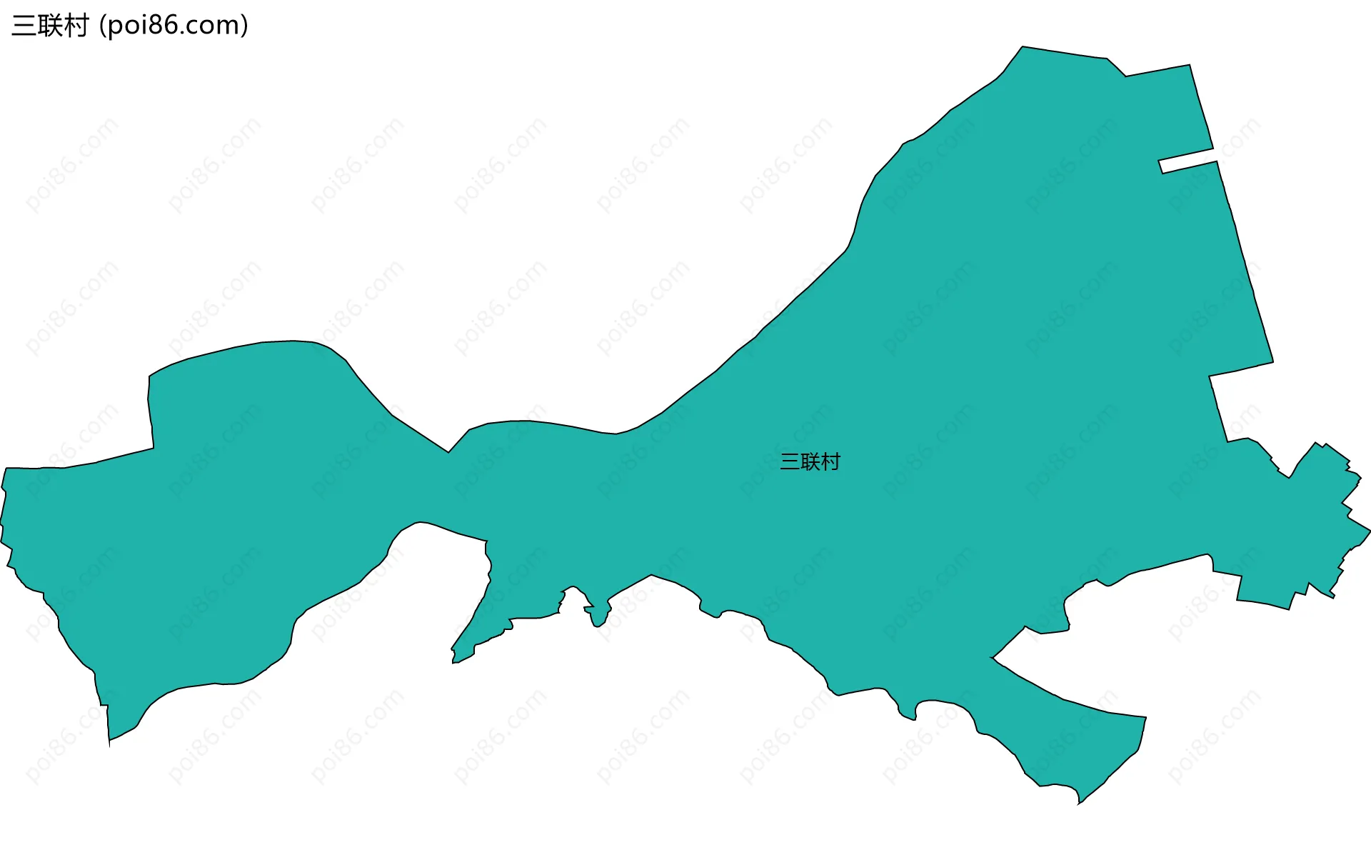 三联村边界地图