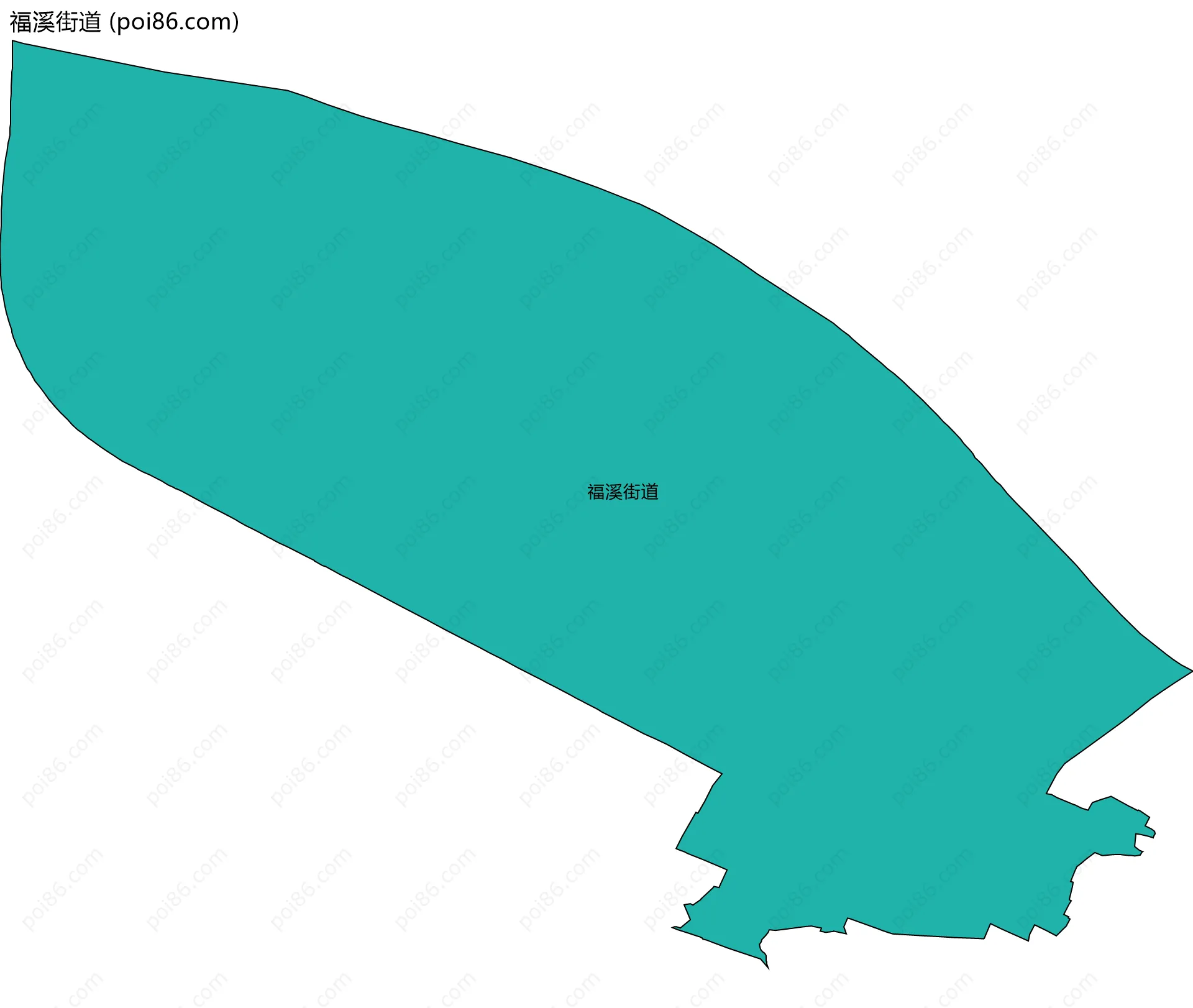 福溪街道边界地图
