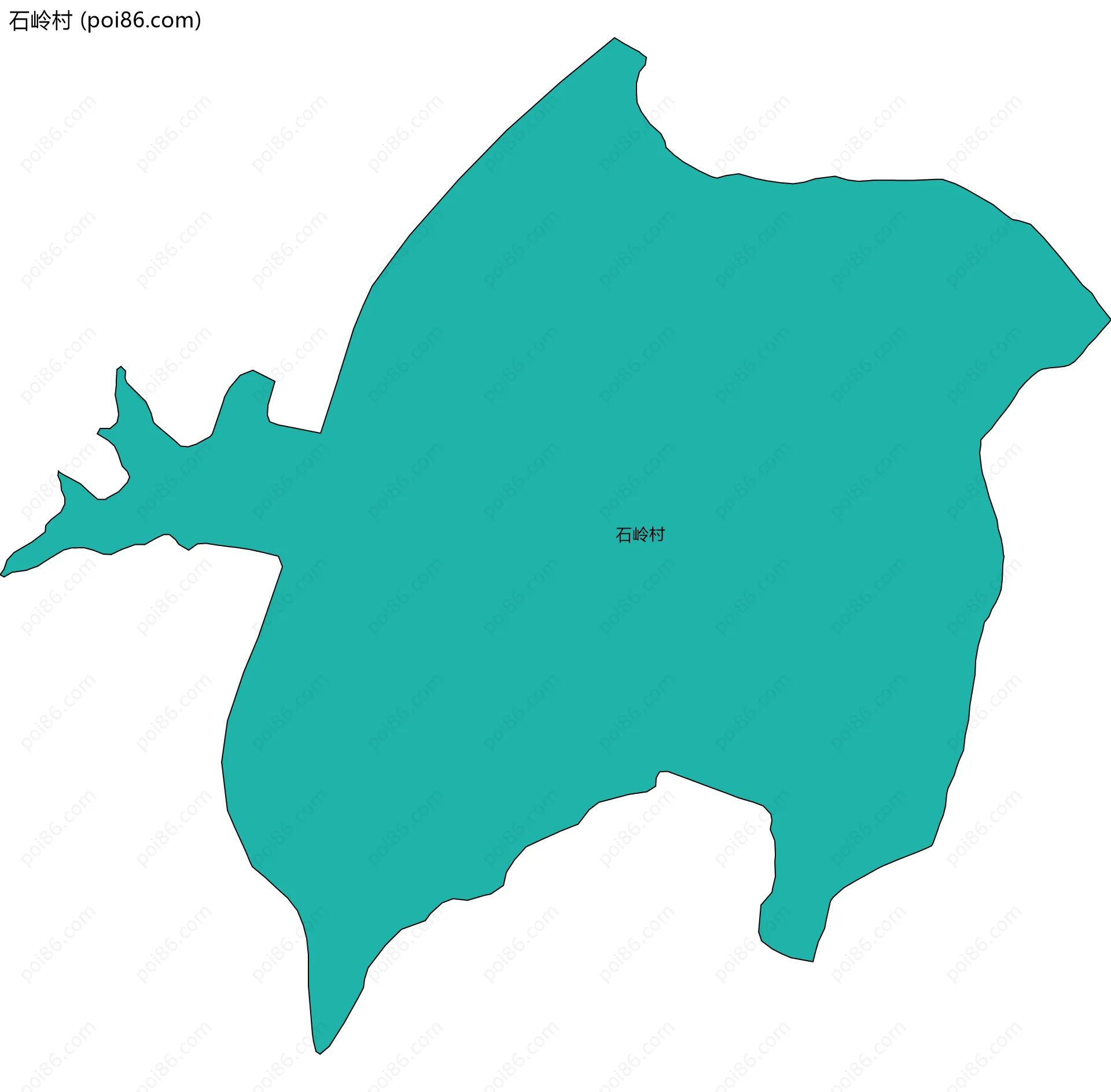 石岭村边界地图