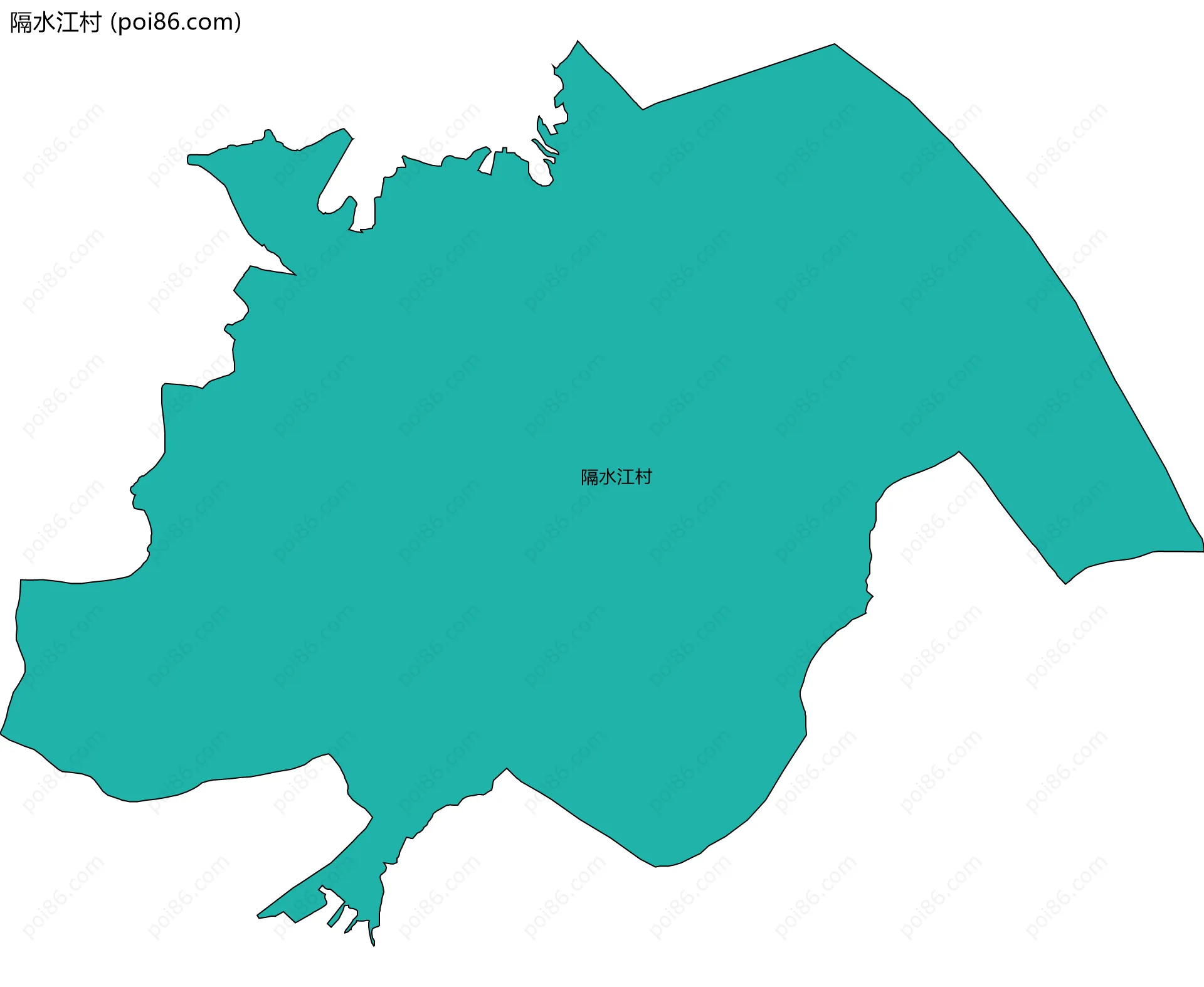 隔水江村边界地图