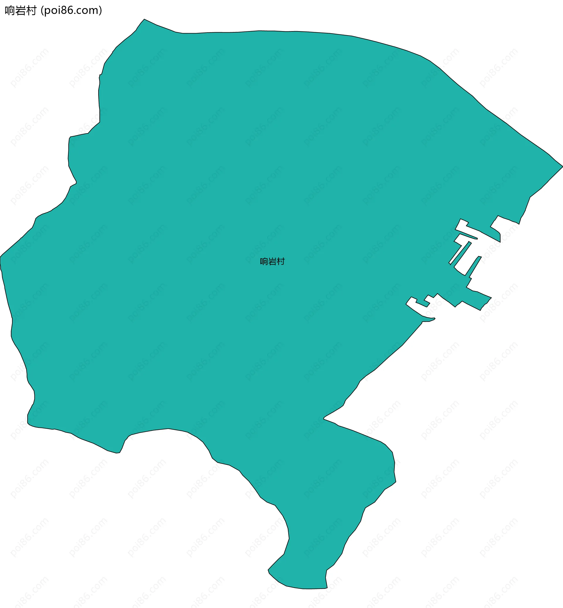 响岩村边界地图