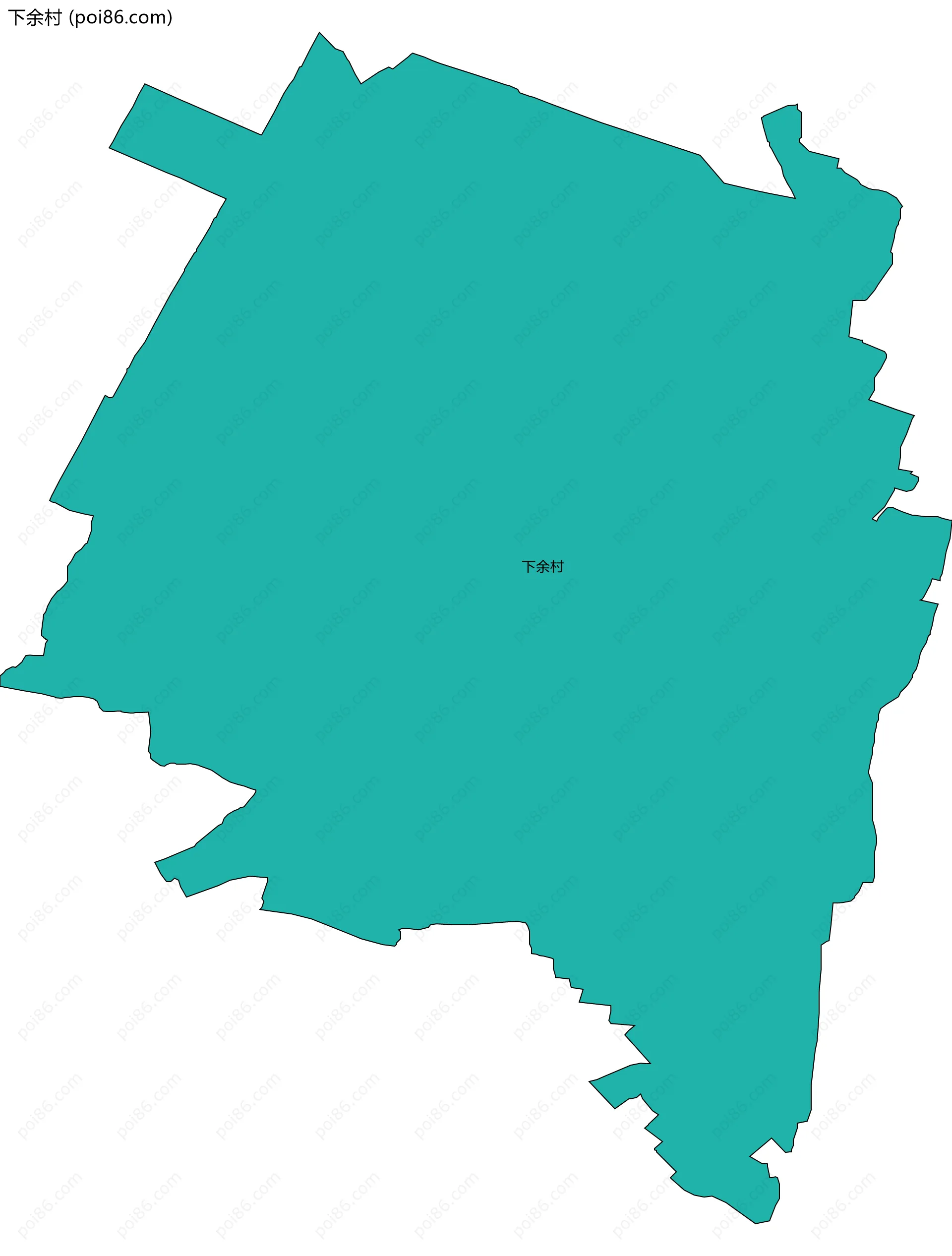 下余村边界地图