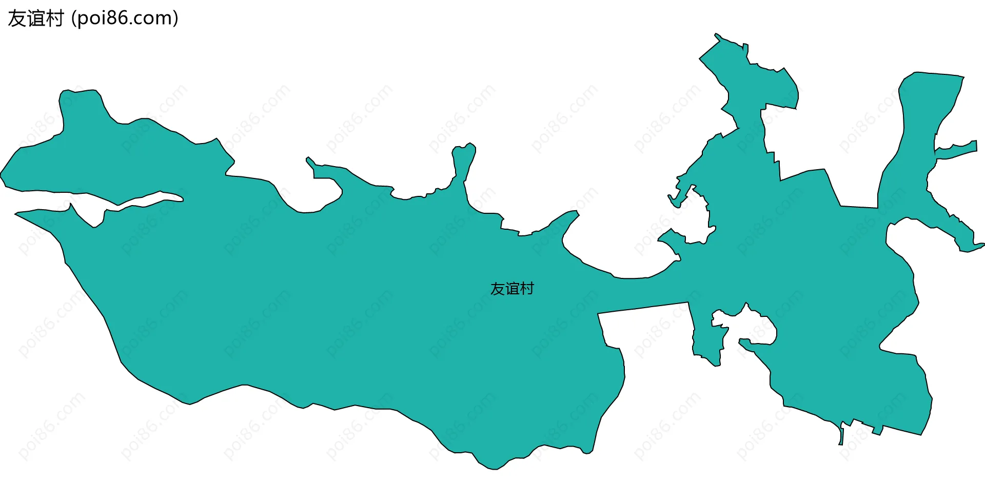 友谊村边界地图