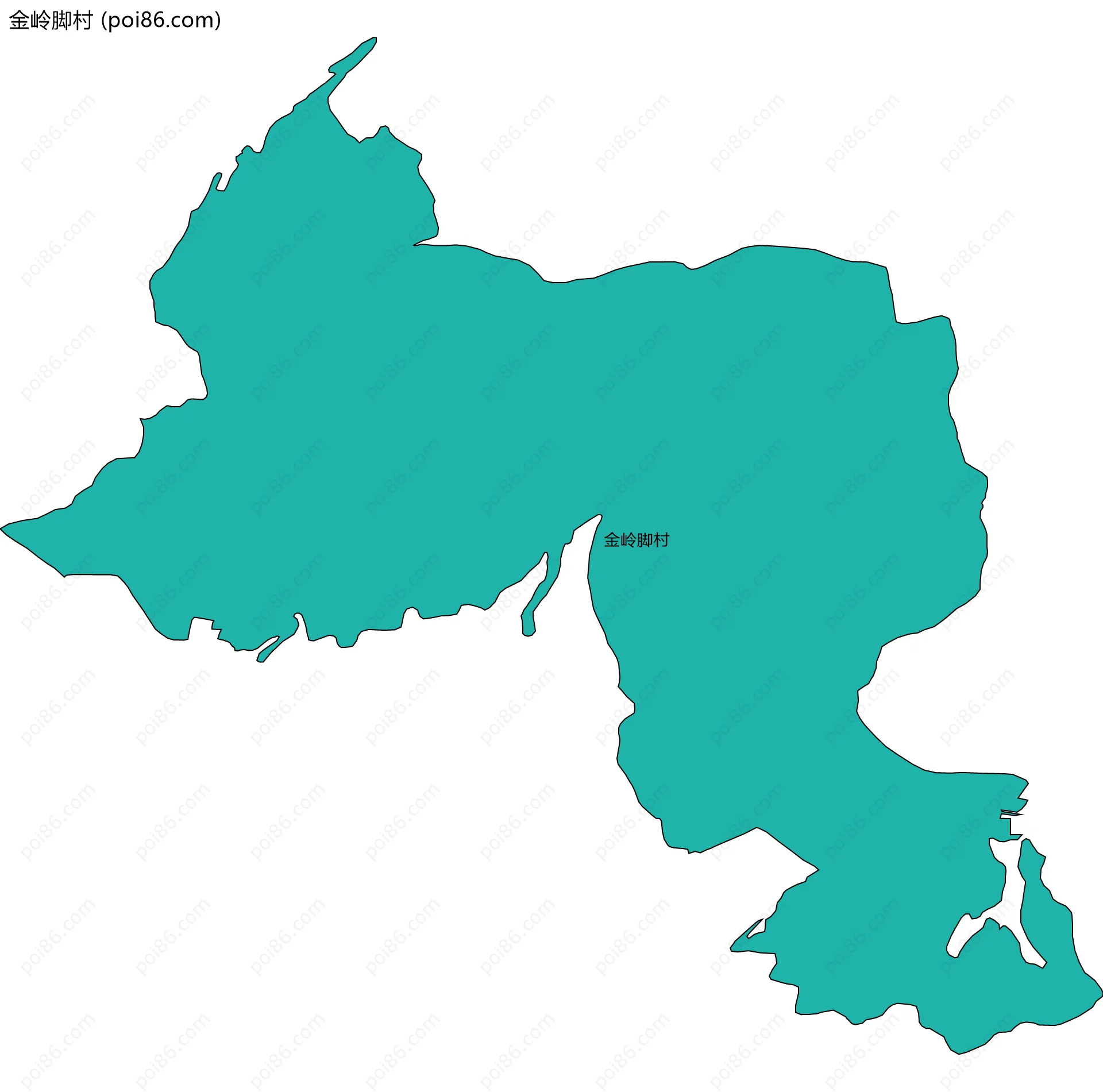 金岭脚村边界地图