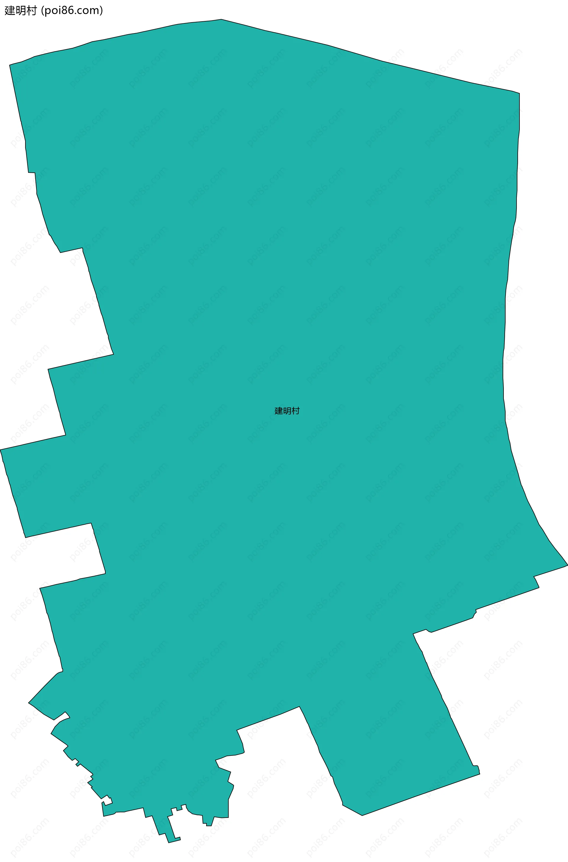 建明村边界地图