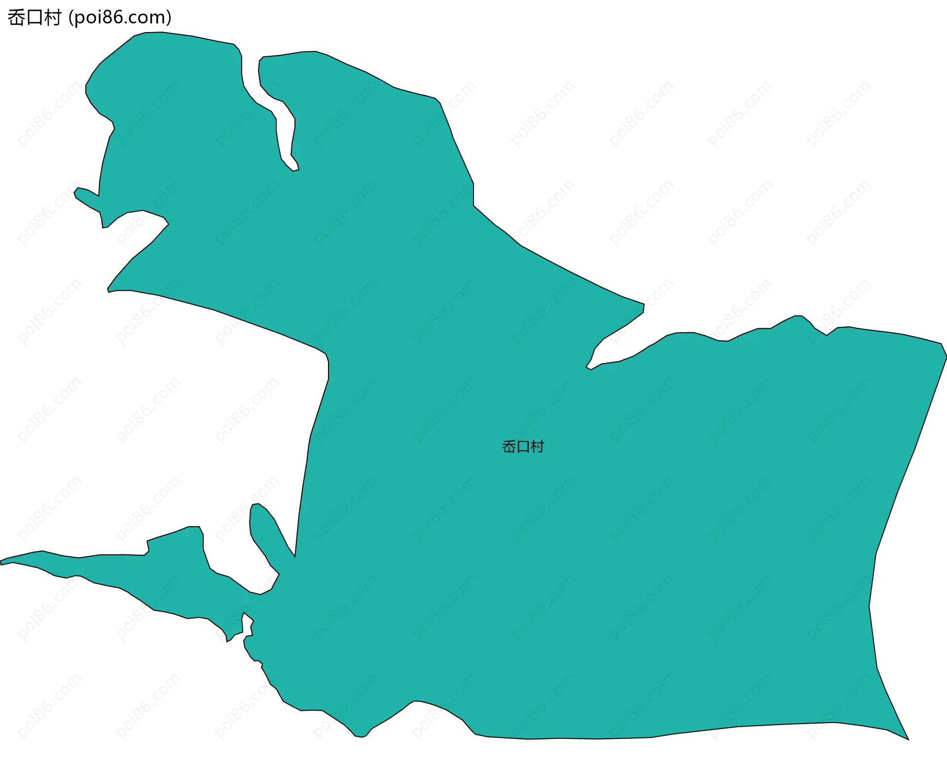 岙口村边界地图