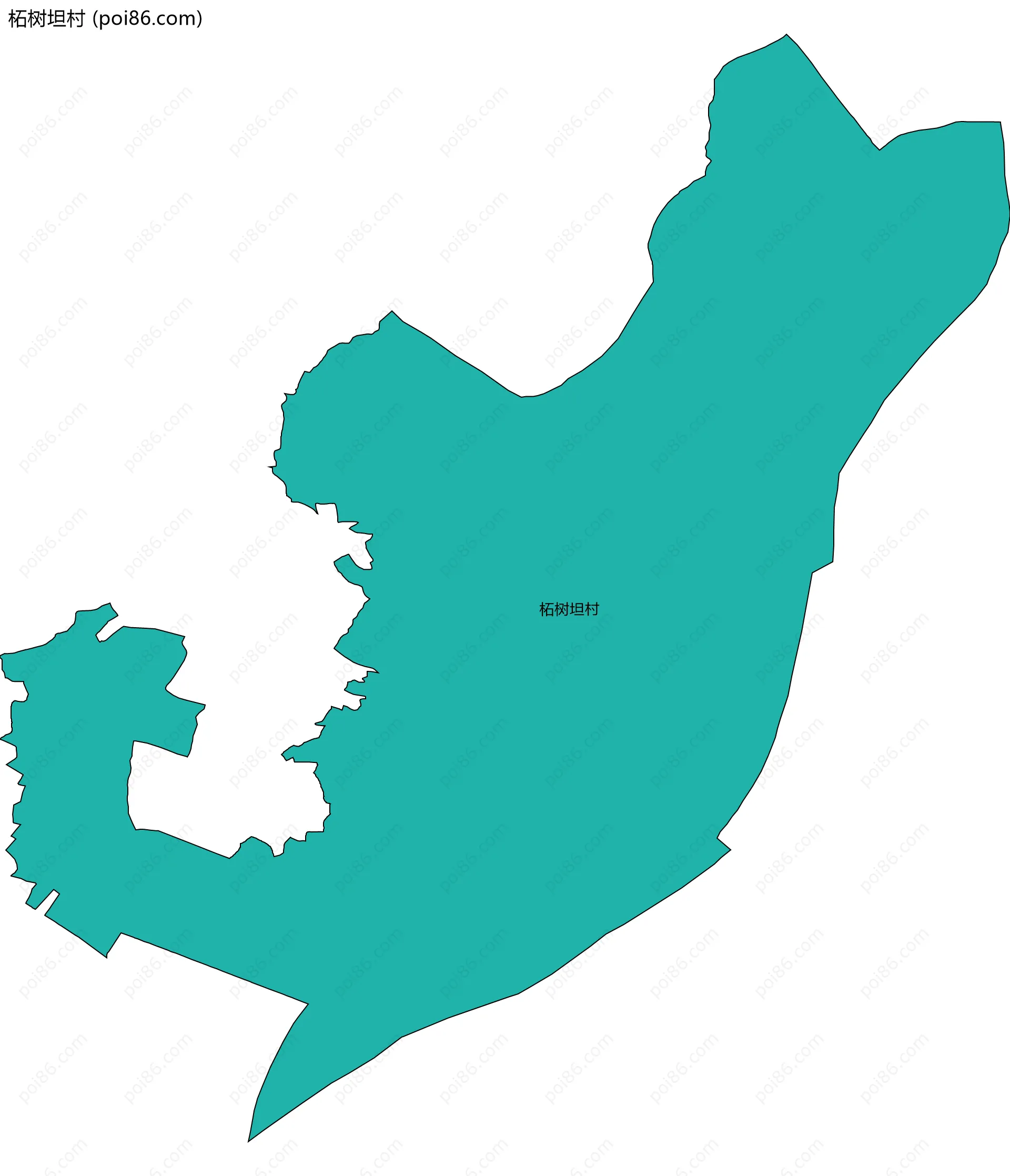 柘树坦村边界地图