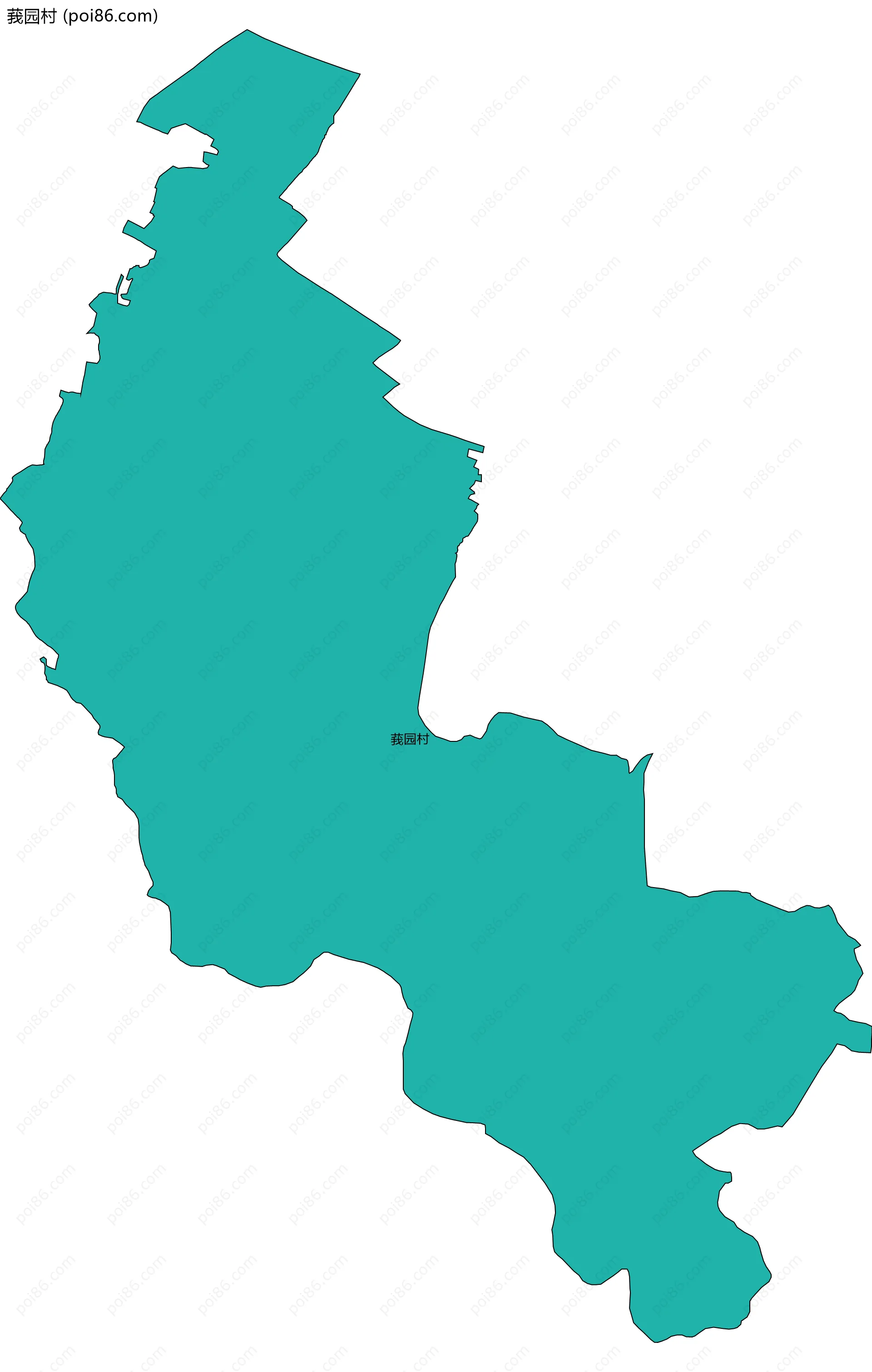 莪园村边界地图