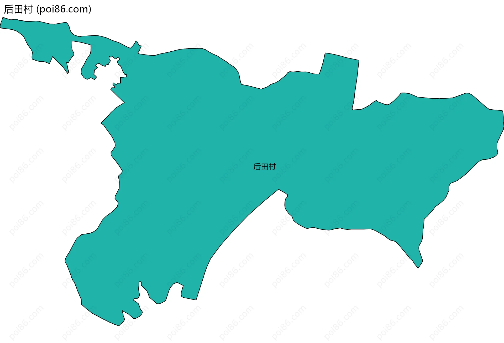 后田村边界地图