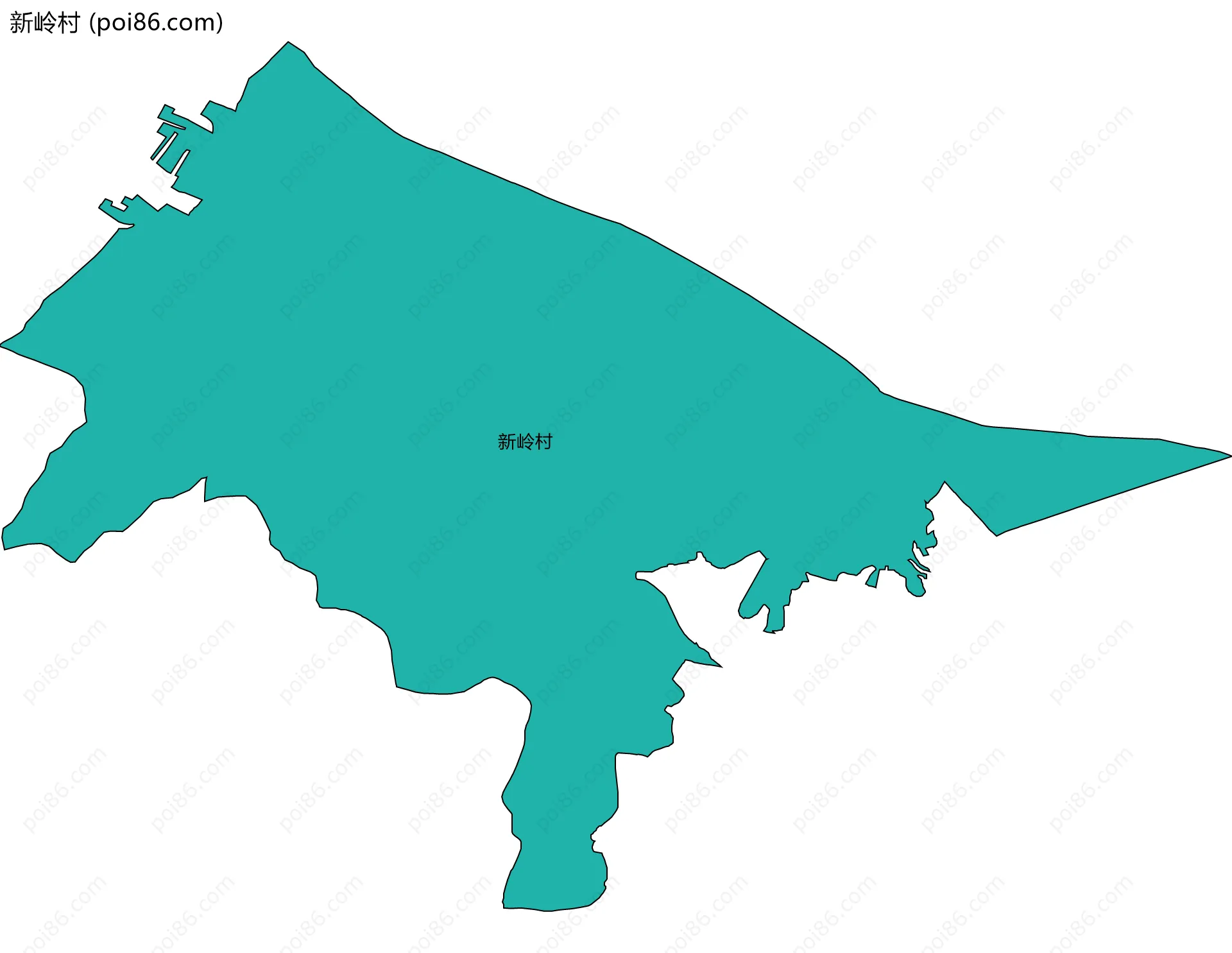 新岭村边界地图
