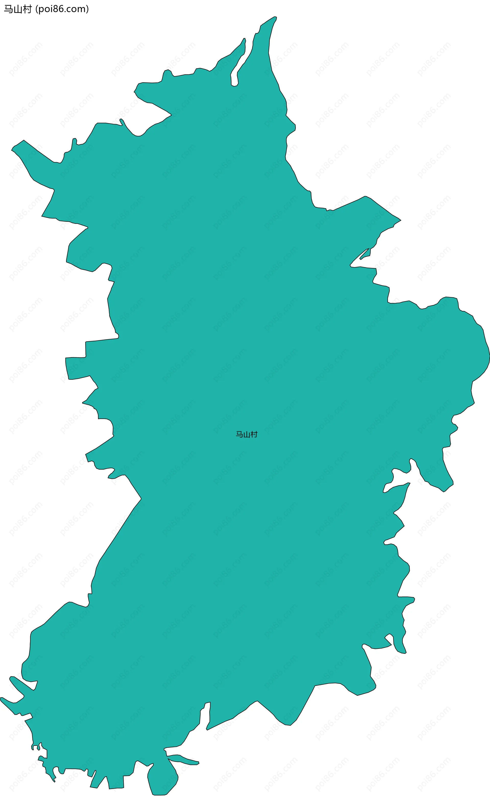 马山村边界地图