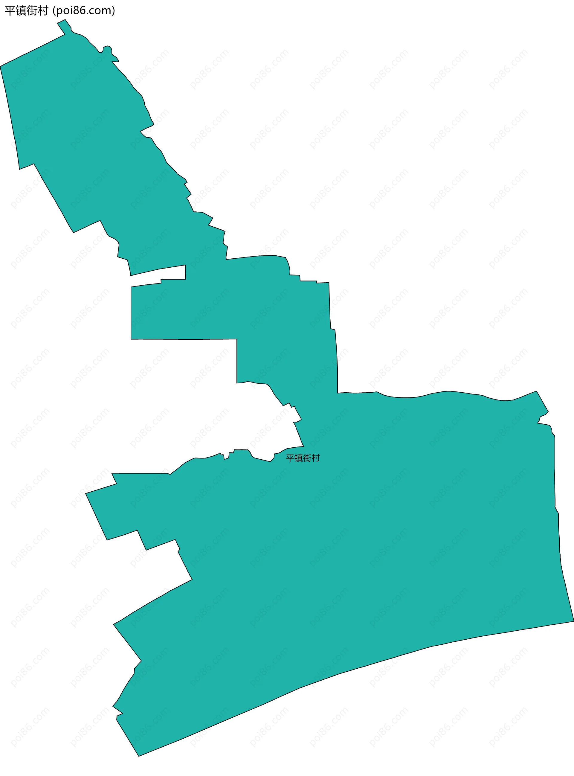 平镇街村边界地图
