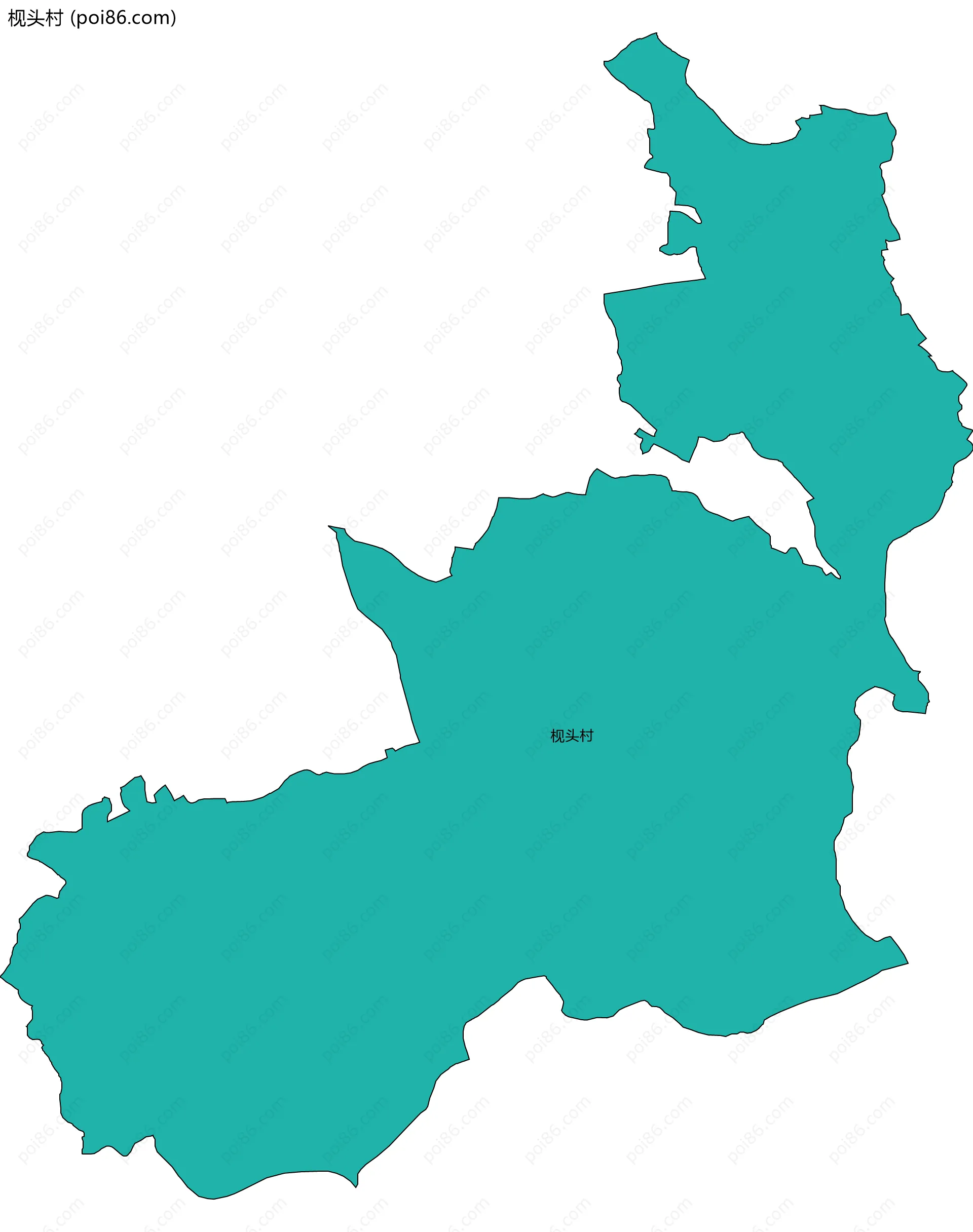 枧头村边界地图