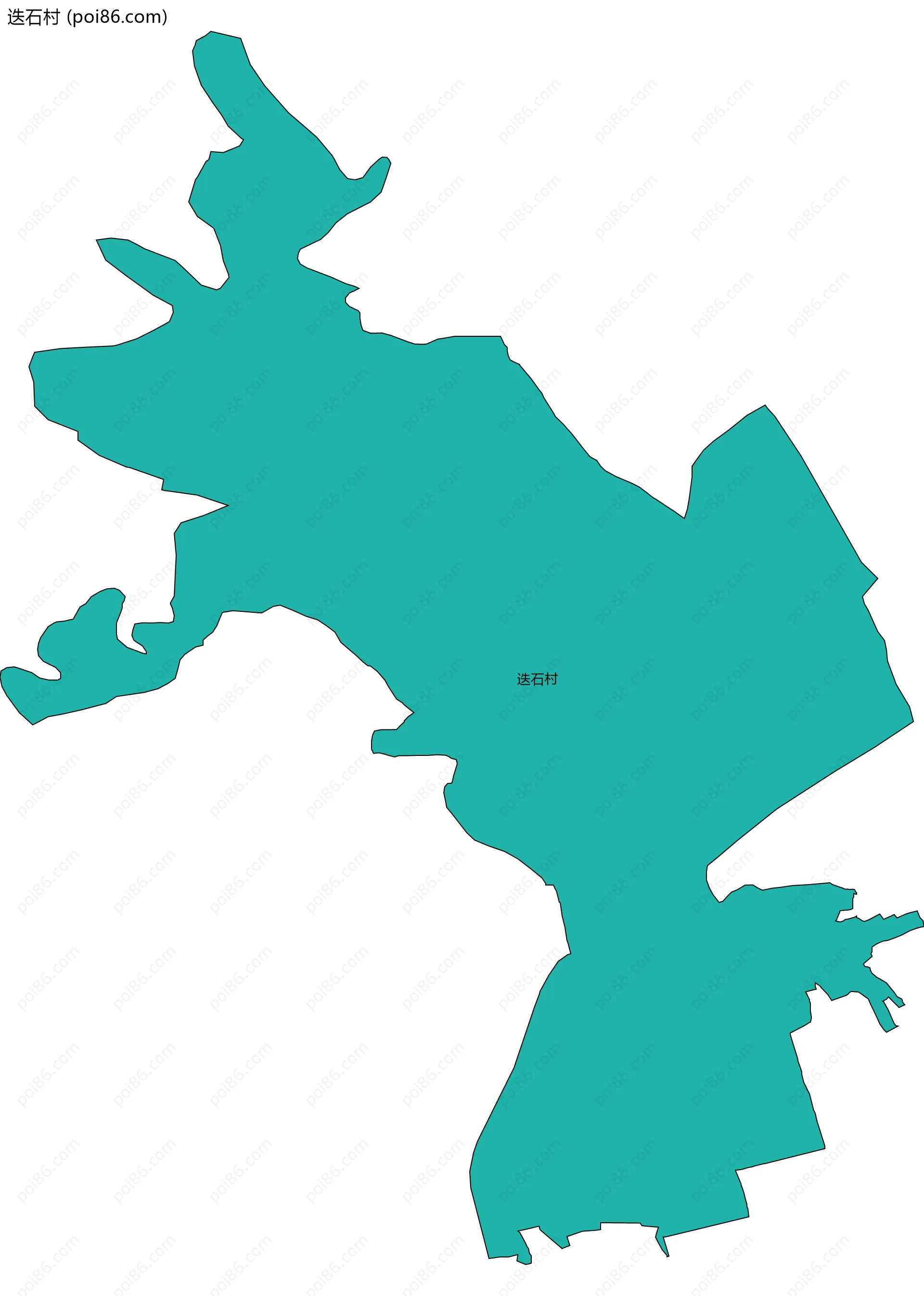 迭石村边界地图